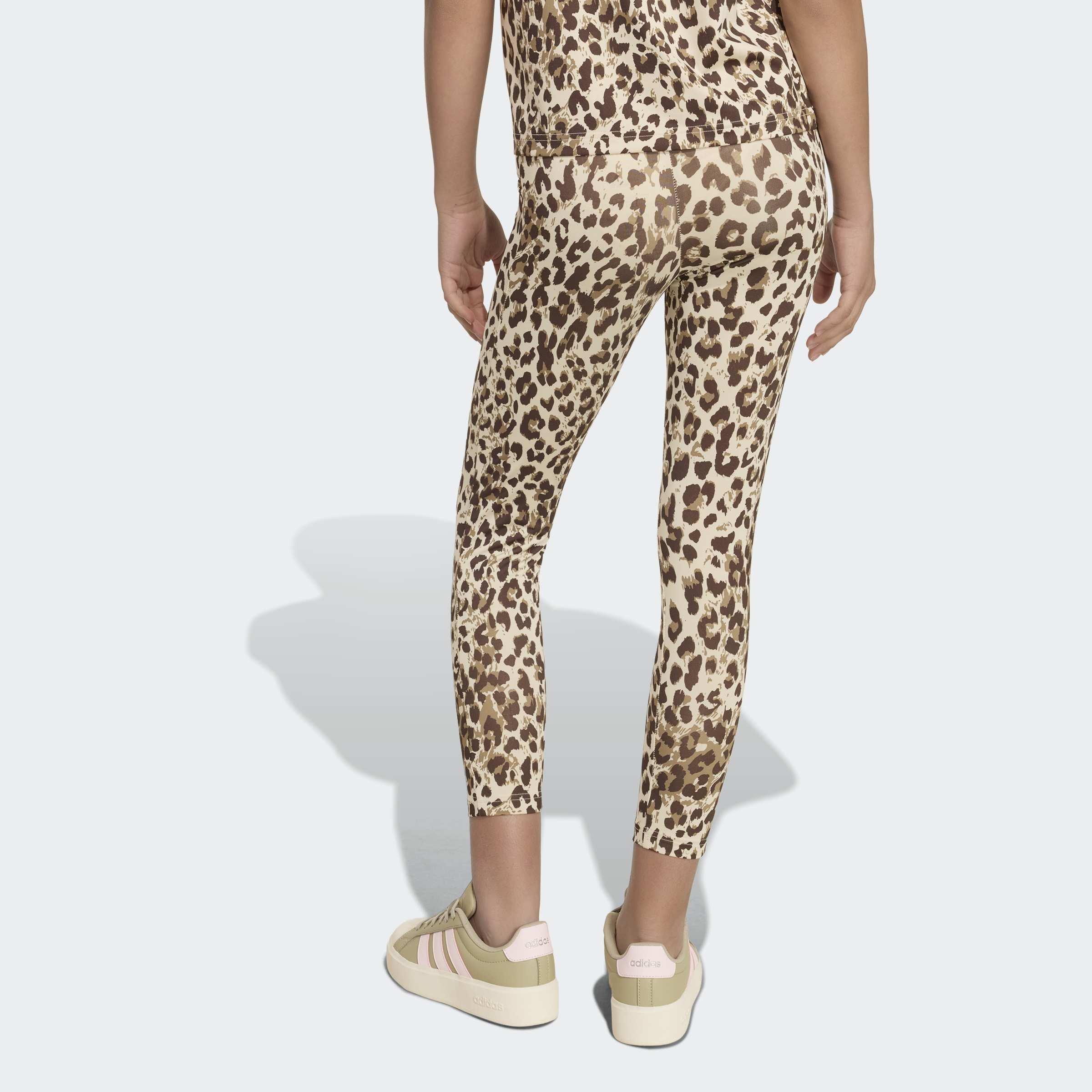 Kids Animal Print Sport Leggings, Beige