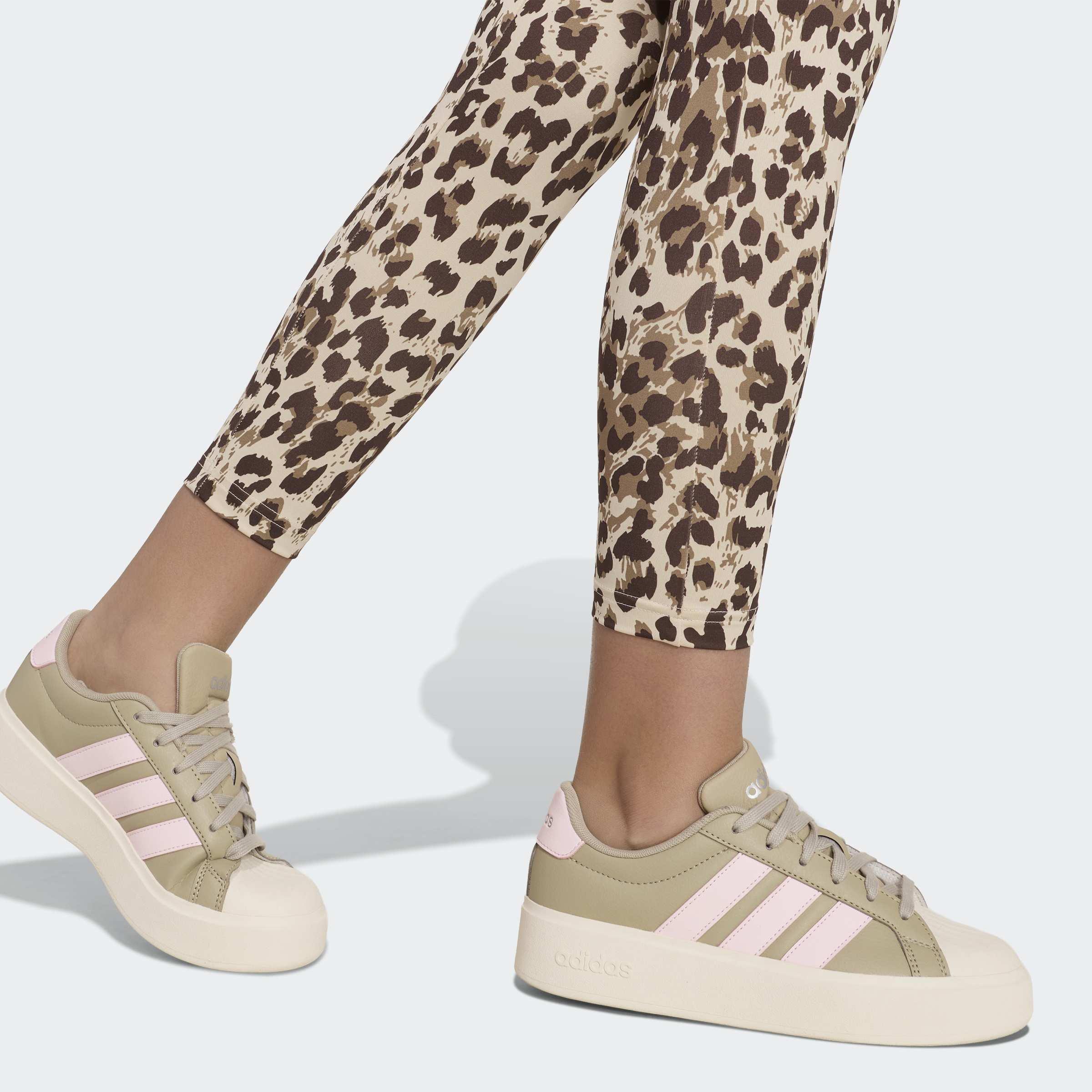 Kids Animal Print Sport Leggings, Beige, A701_ONE, large image number 2