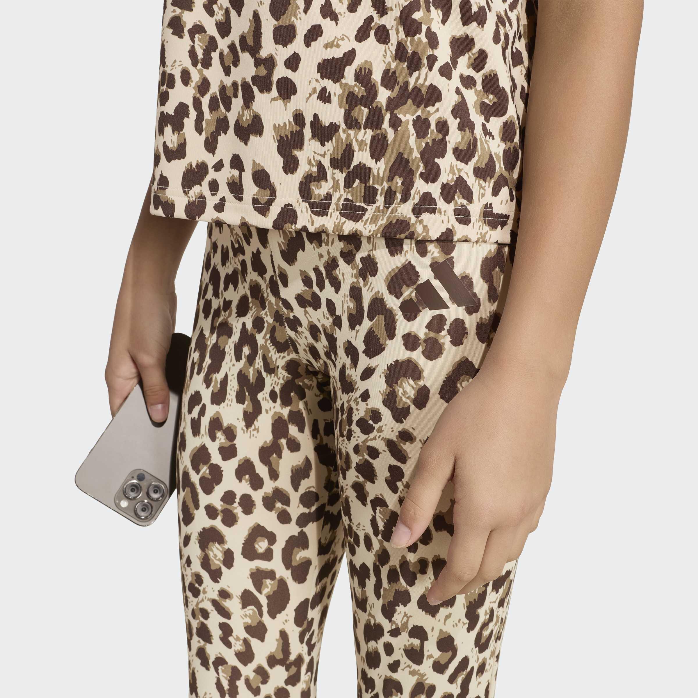 Kids Animal Print Sport Leggings, Beige, A701_ONE, large image number 3