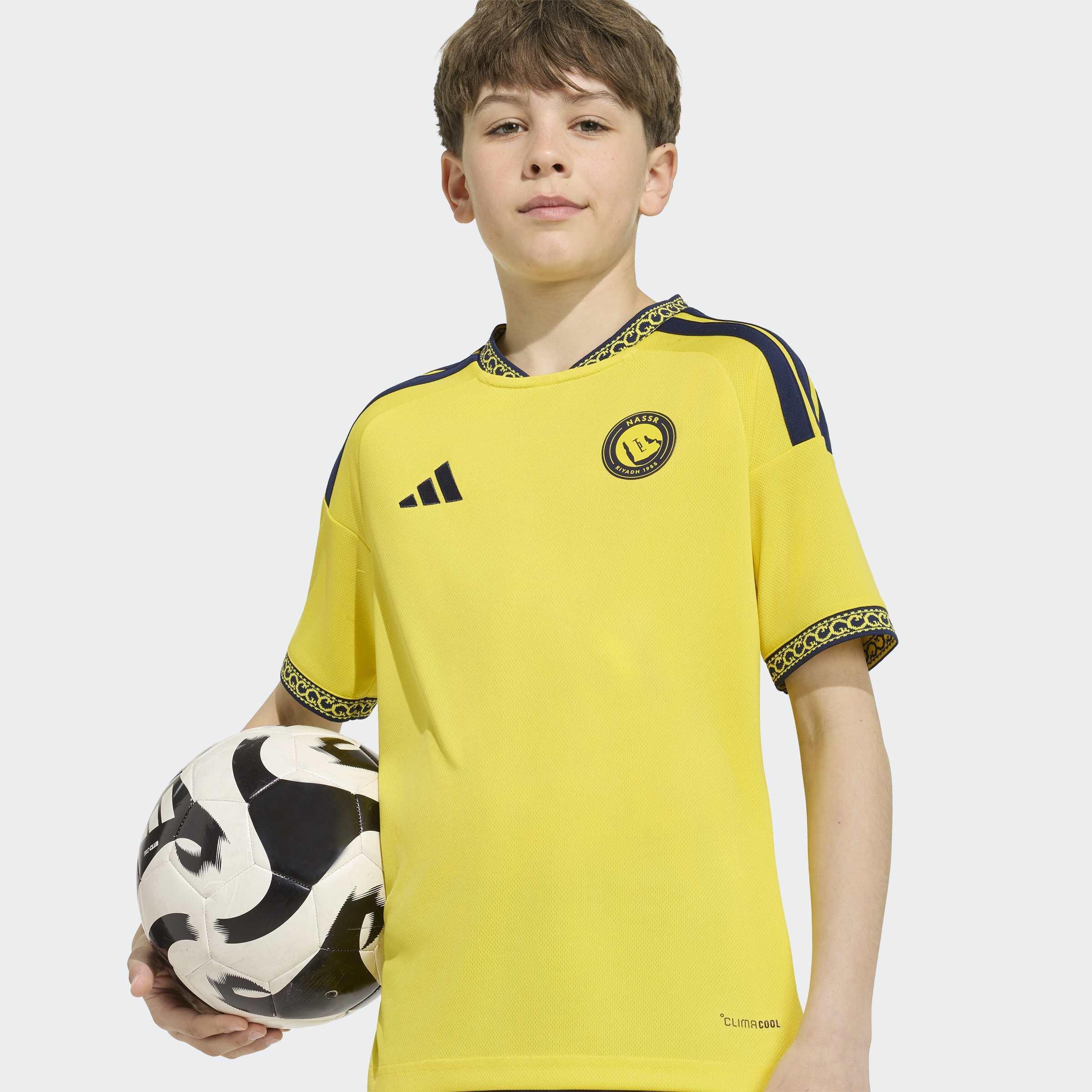 Kids Unisex Al Nassr FC 26/27 Home Jersey N&N, Yellow, A701_ONE, large image number 5