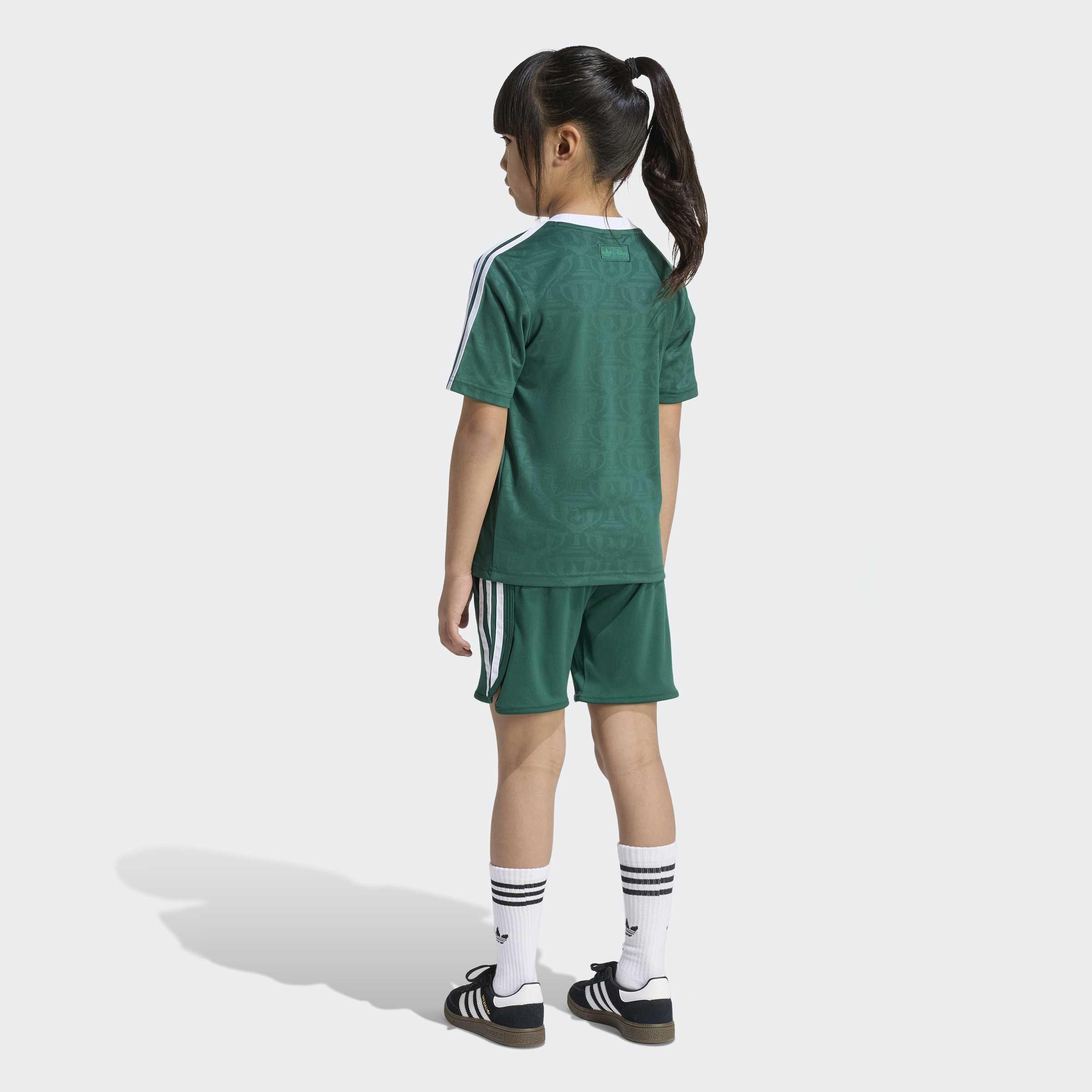 Kids Unisex adidas Disney Short Jersey Set, Green, A701_ONE, large image number 3