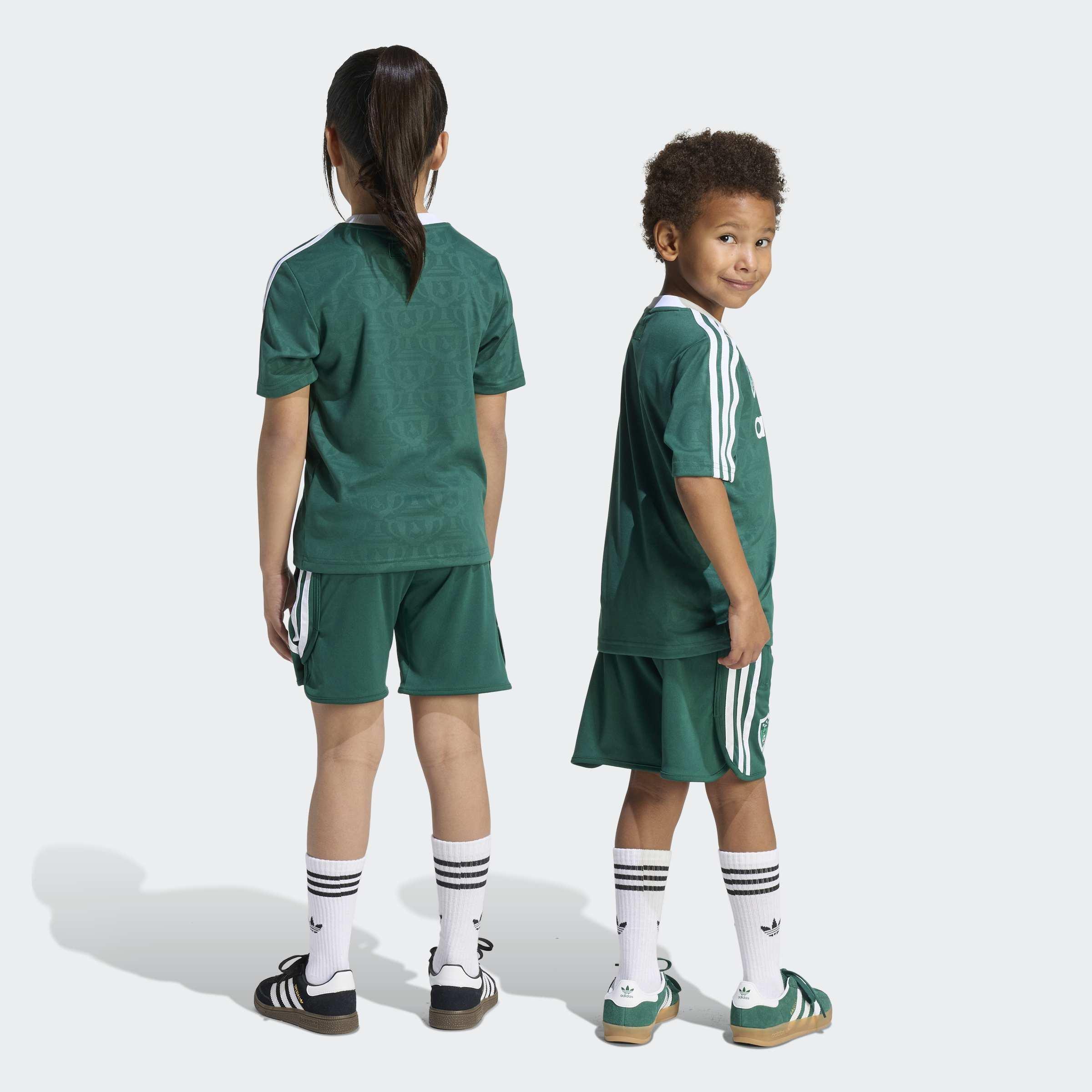 Kids Unisex adidas Disney Short Jersey Set, Green, A701_ONE, large image number 4