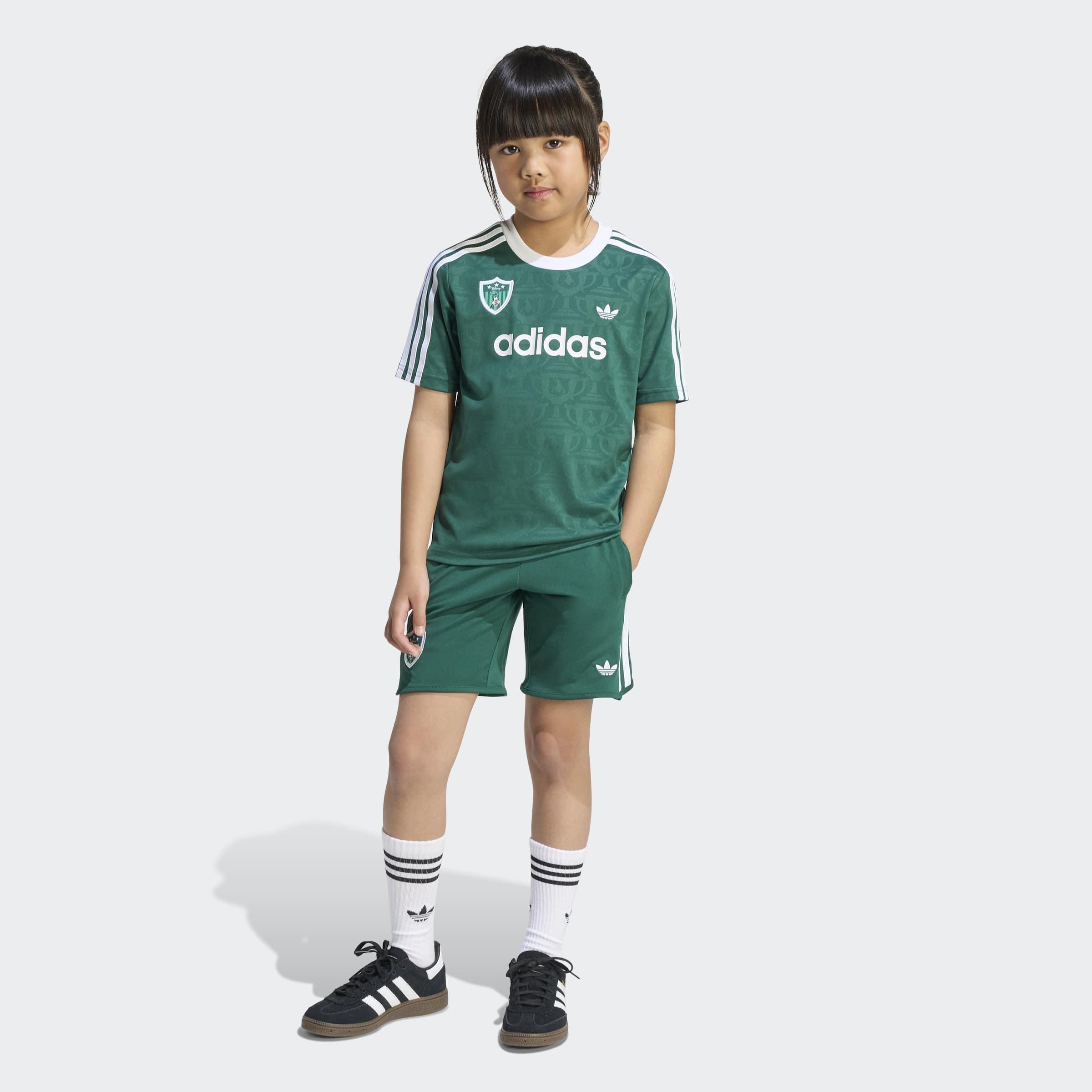 Kids Unisex adidas Disney Short Jersey Set, Green, A701_ONE, large image number 8