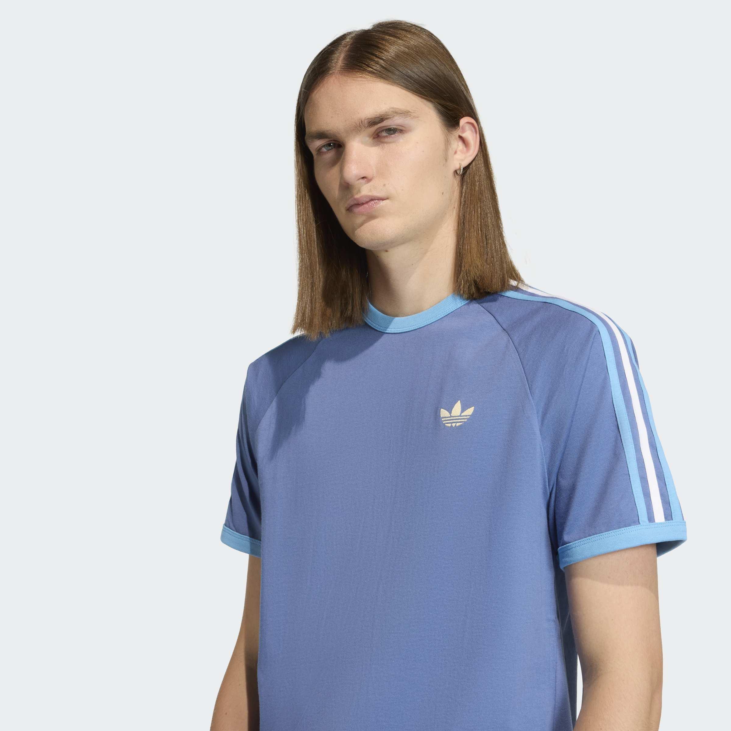 3-Stripes T-Shirt, Blue, A701_ONE, large image number 3