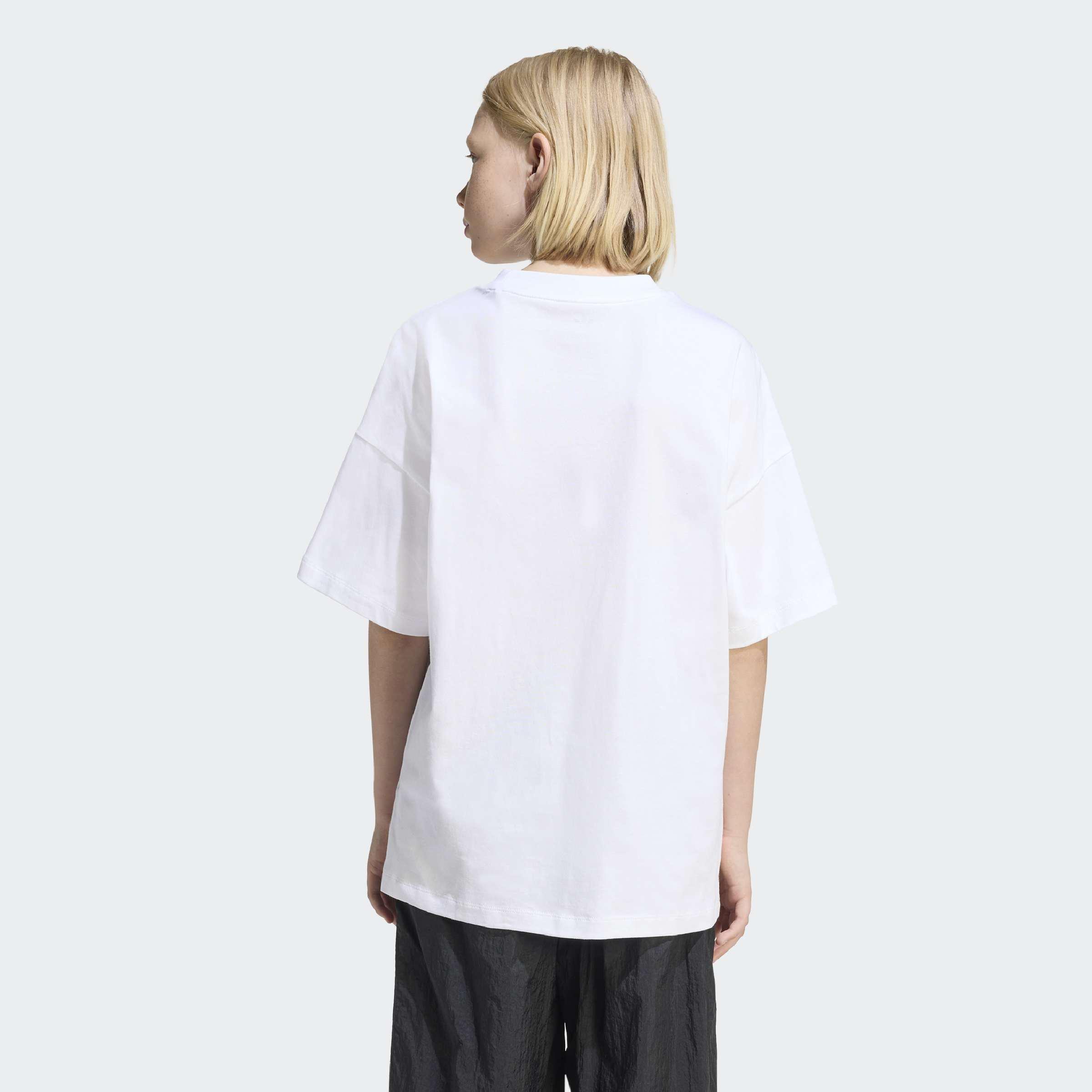 Kids Unisex Loose Blocked T-Shirt, White