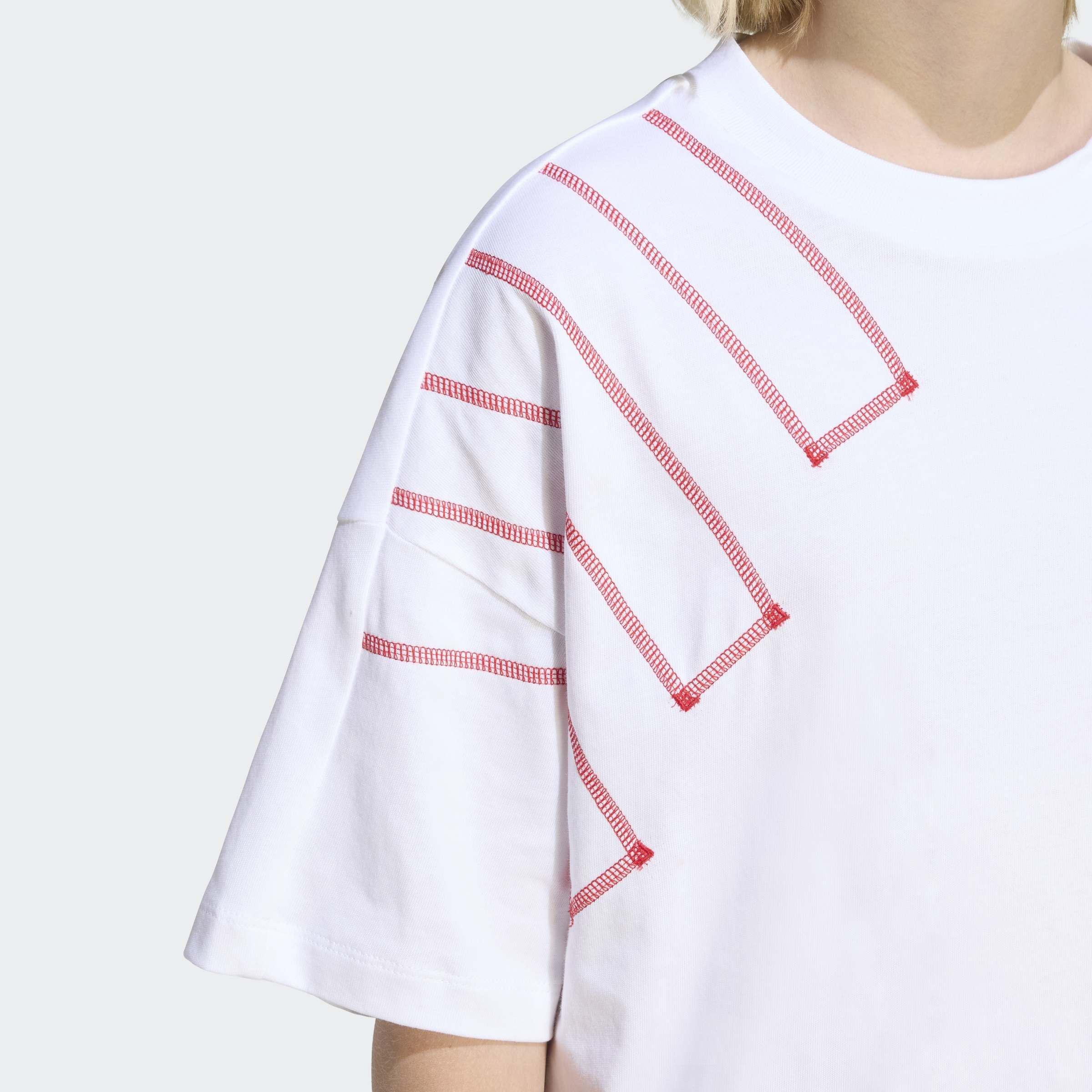 Kids Unisex Loose Blocked T-Shirt, White, A701_ONE, large image number 3