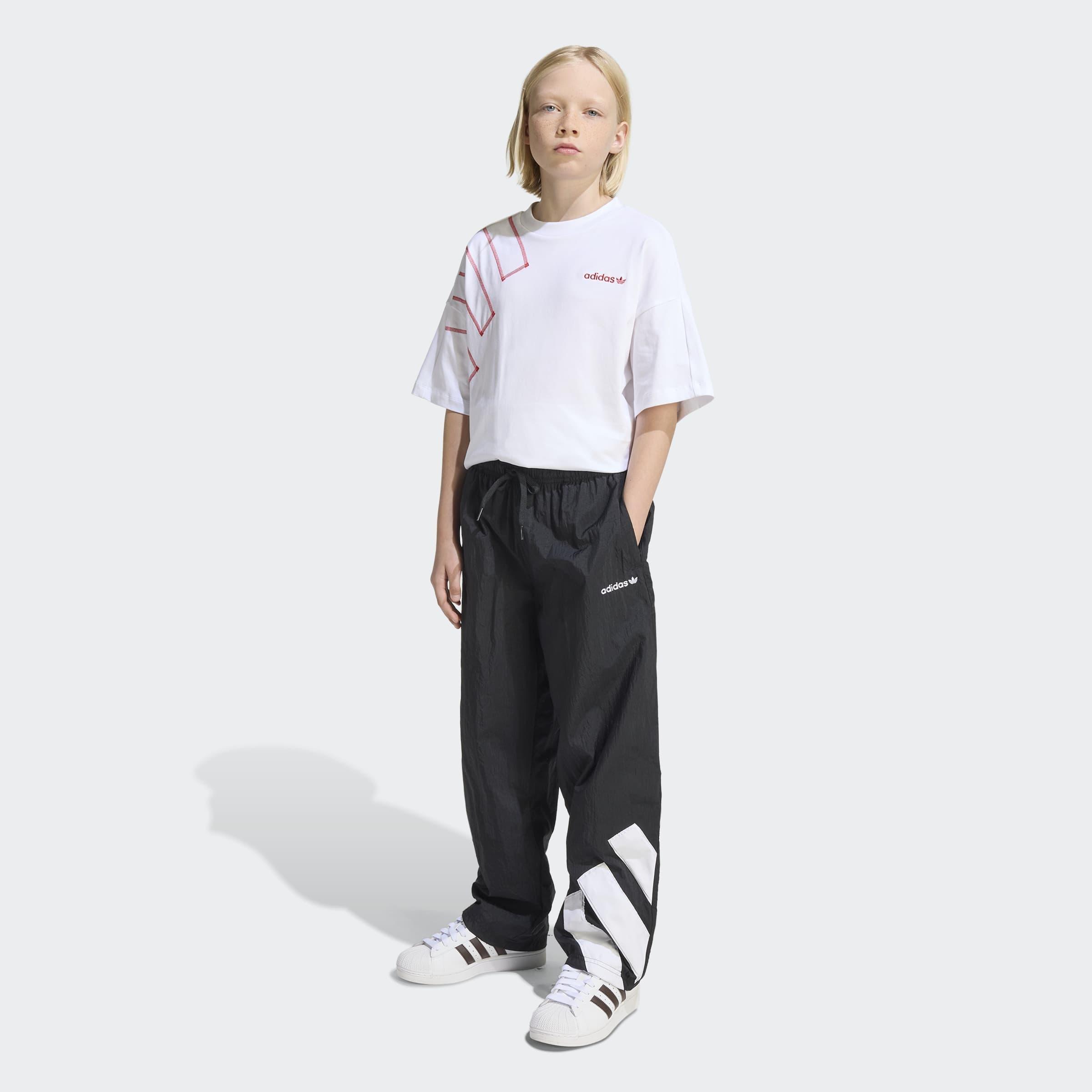 Kids Unisex Loose Blocked T-Shirt, White, A701_ONE, large image number 4