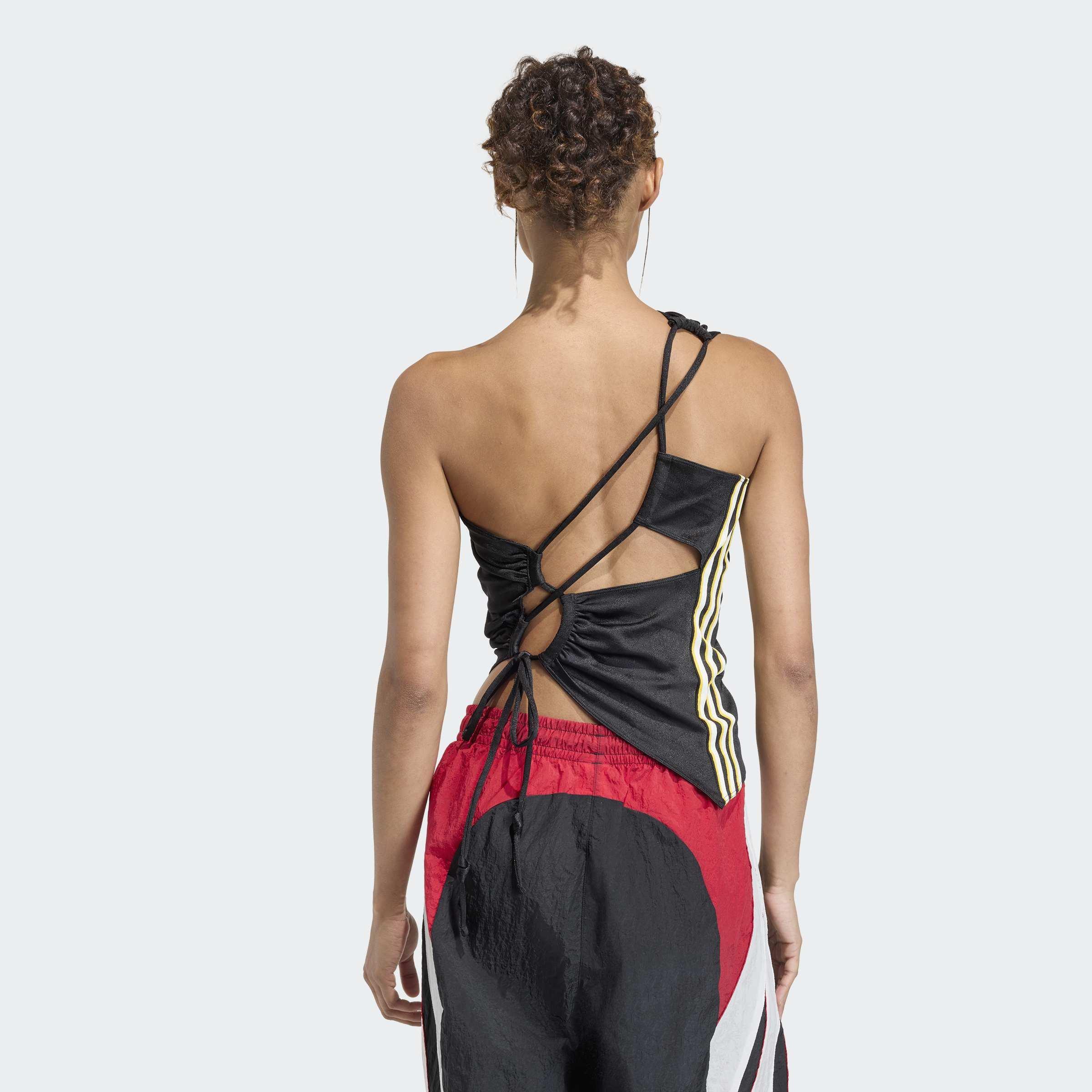 Rouched One Shoulder Top, Black, A701_ONE, large image number 1