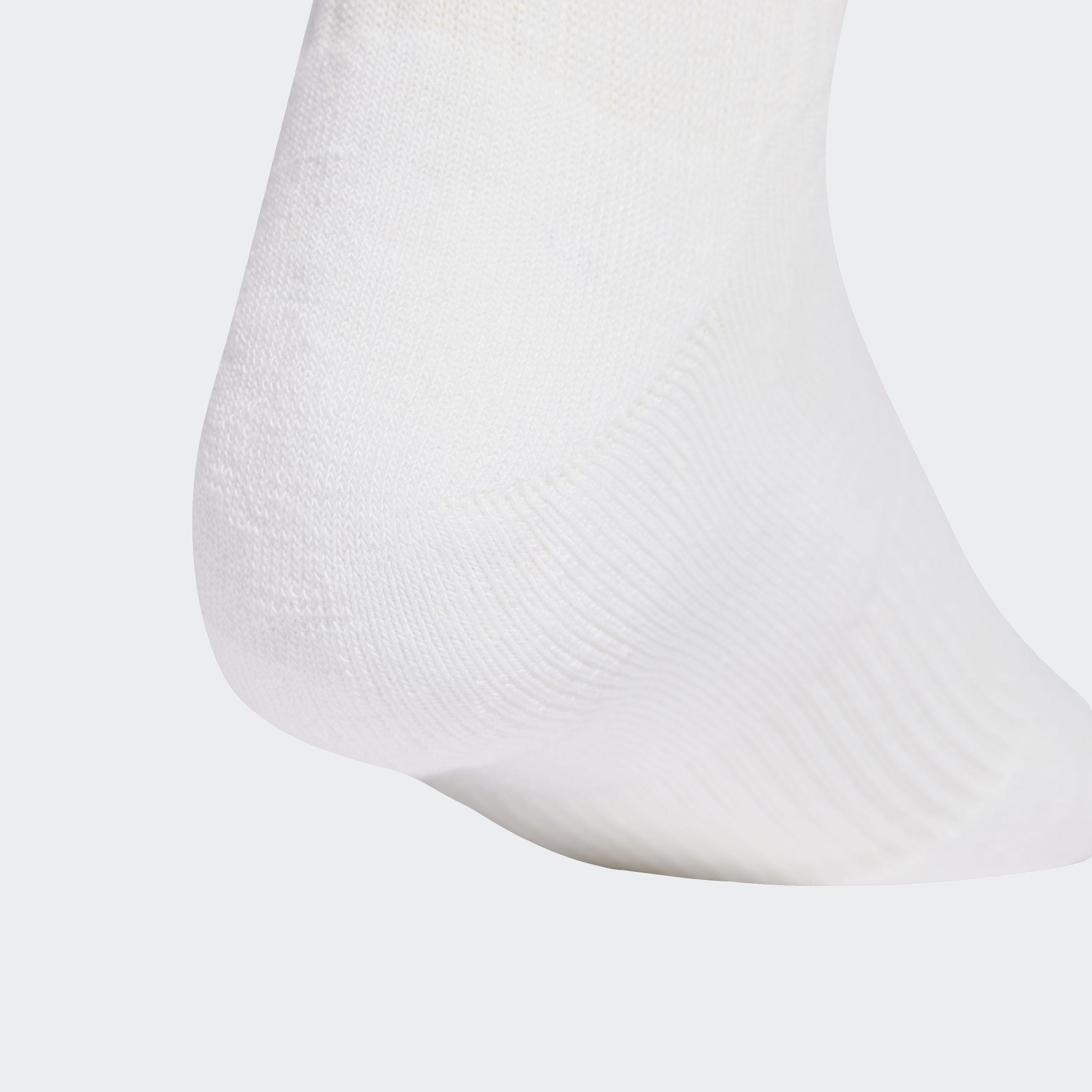 Unisex 3 Stripes Cushioned Sportswear Mid Cut Socks - 3 Pair Pack, Multicolour, A701_ONE, large image number 2