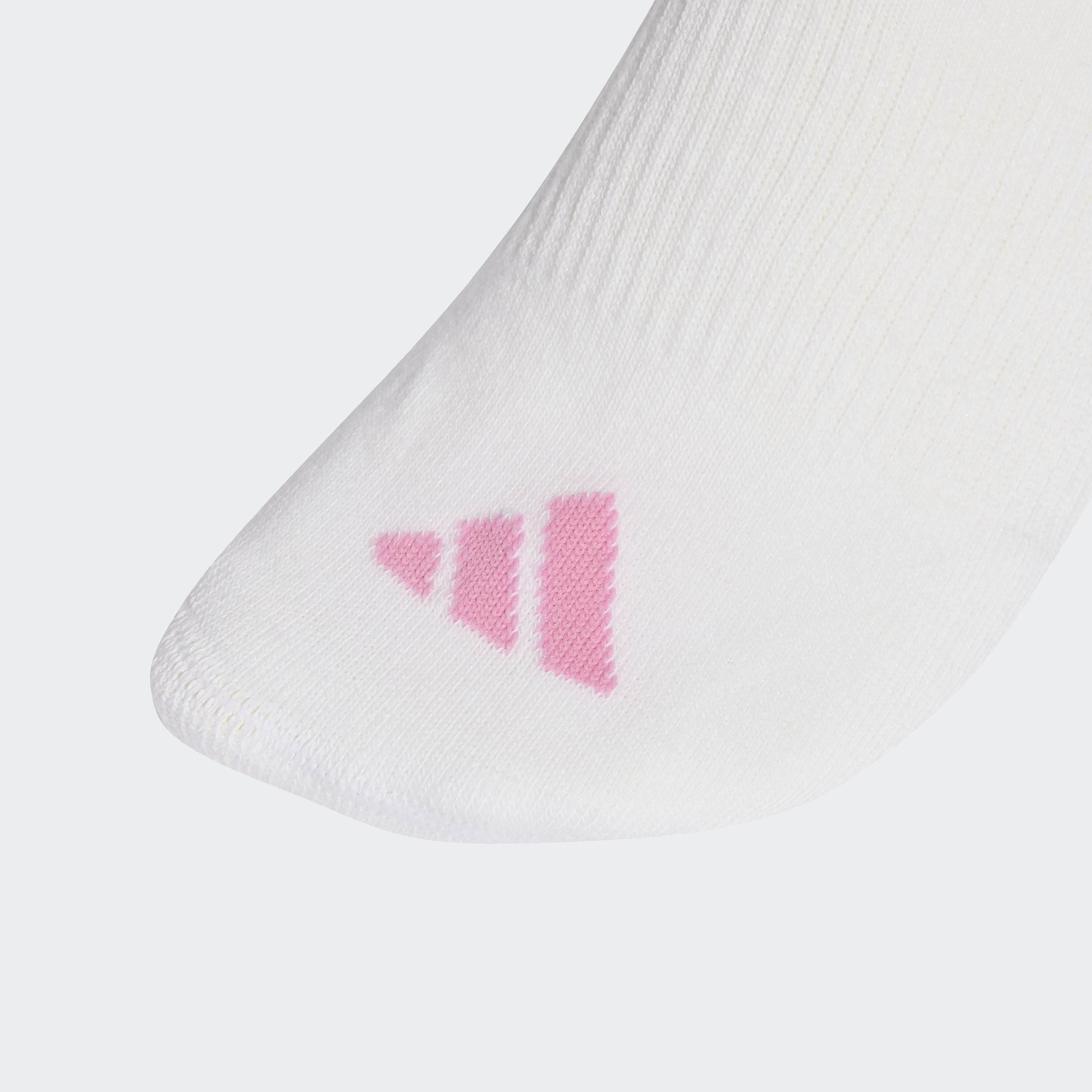 Unisex 3 Stripes Cushioned Sportswear Mid Cut Socks - 3 Pair Pack, Multicolour, A701_ONE, large image number 3