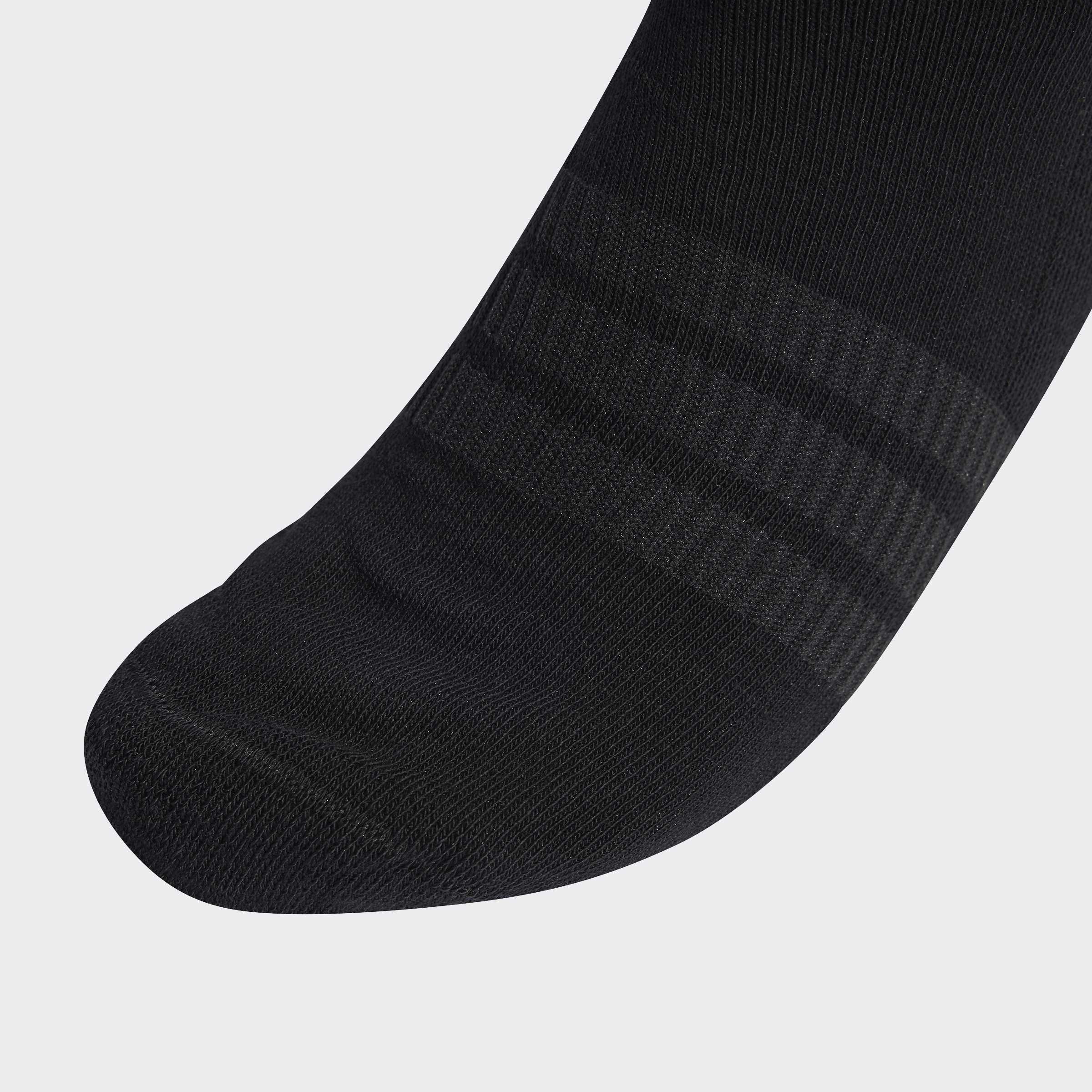 Unisex Cushioned Sportswear Crew Socks 3 Pair Pack, Black, A701_ONE, medium