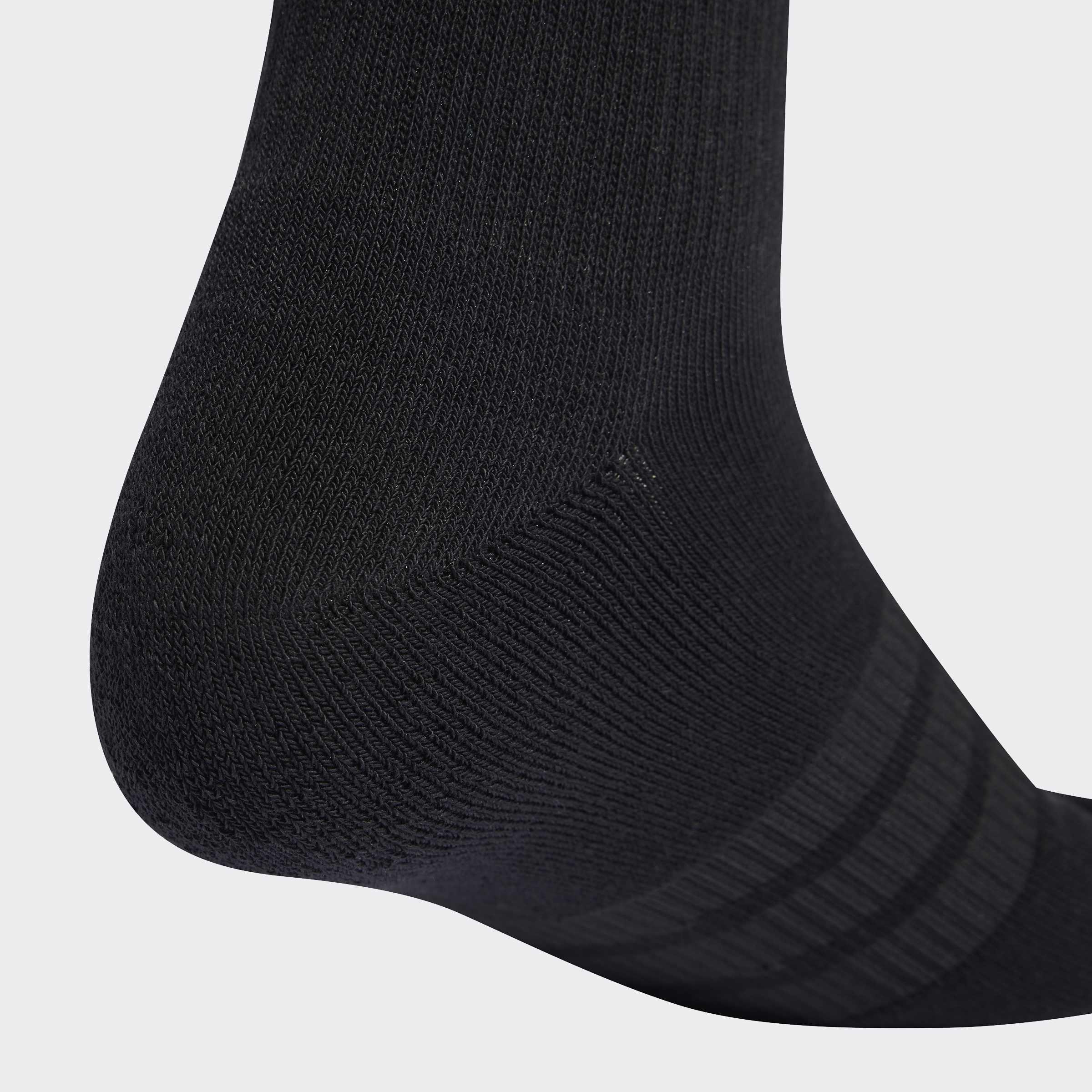 Unisex Cushioned Sportswear Crew Socks 3 Pair Pack, Black, A701_ONE, medium