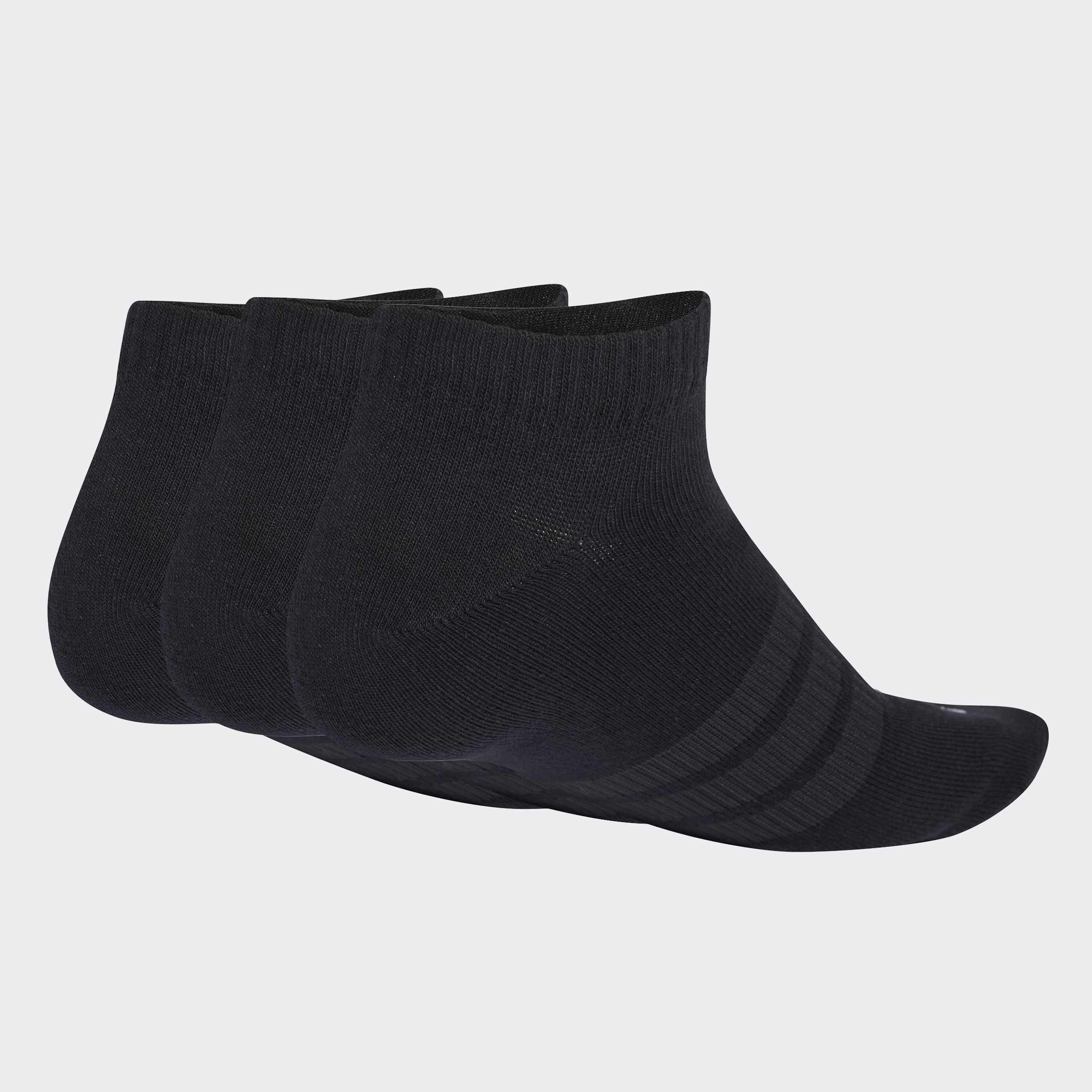 Unisex Thin&Light Essentials Low Cut Socks - 3 Pair Pack, Black
