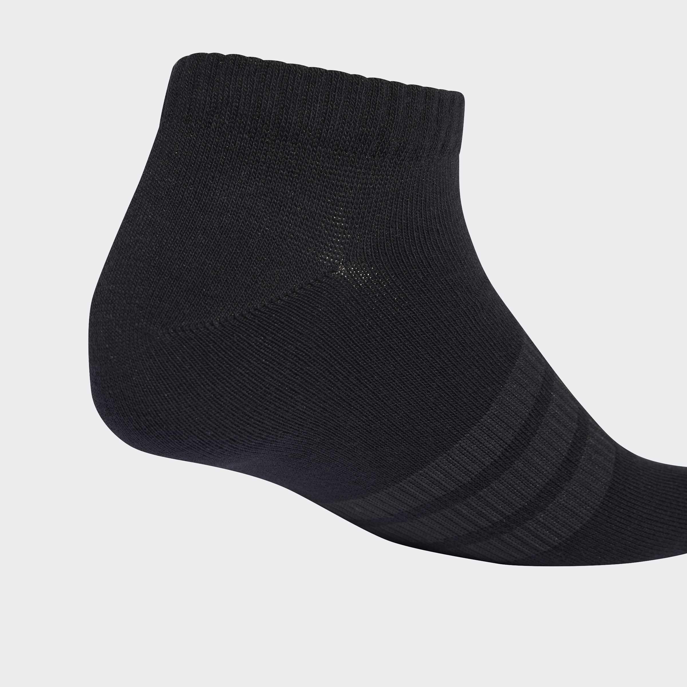 Unisex Thin&Light Essentials Low Cut Socks - 3 Pair Pack, Black, A701_ONE, large image number 2