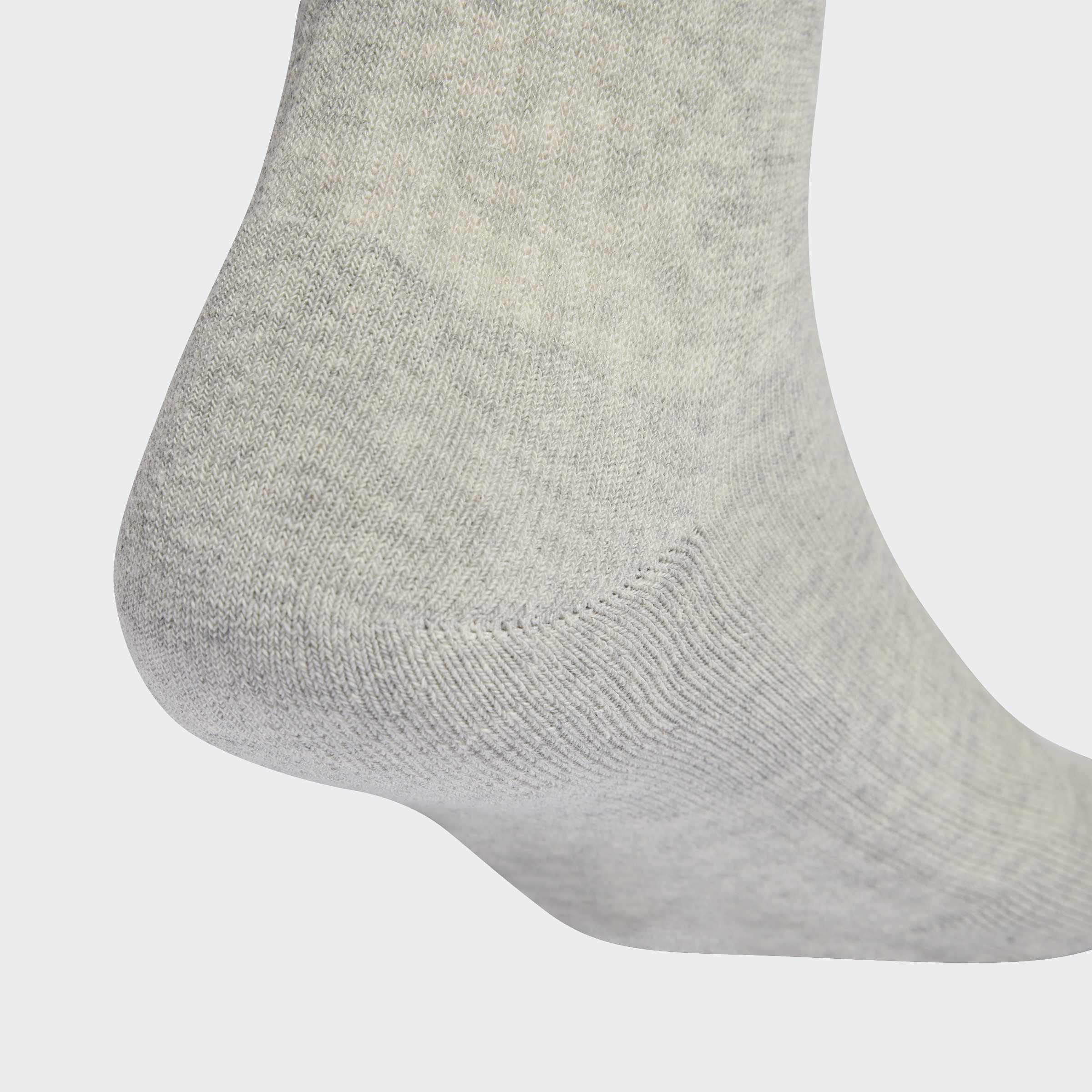 Unisex 3-Stripes Cushioned Sportswear Crew Socks 3 Pair Pack, Multicolour, A701_ONE, medium