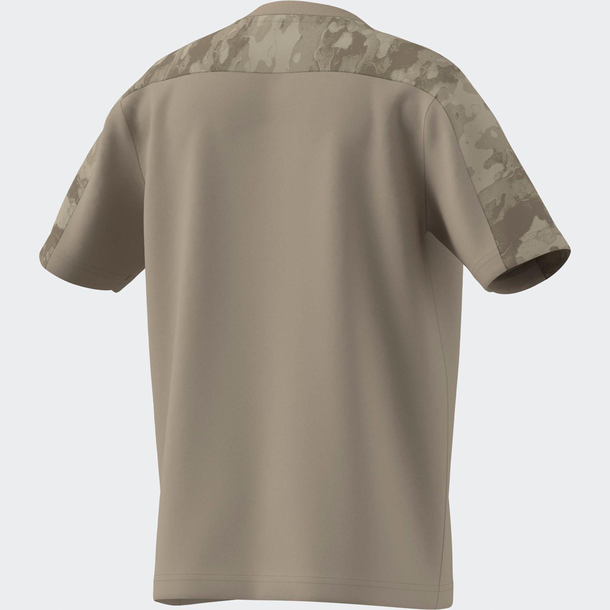 Kids Unisex Seasonal Essentials Camo Cotton T-shirt Juniors, Beige