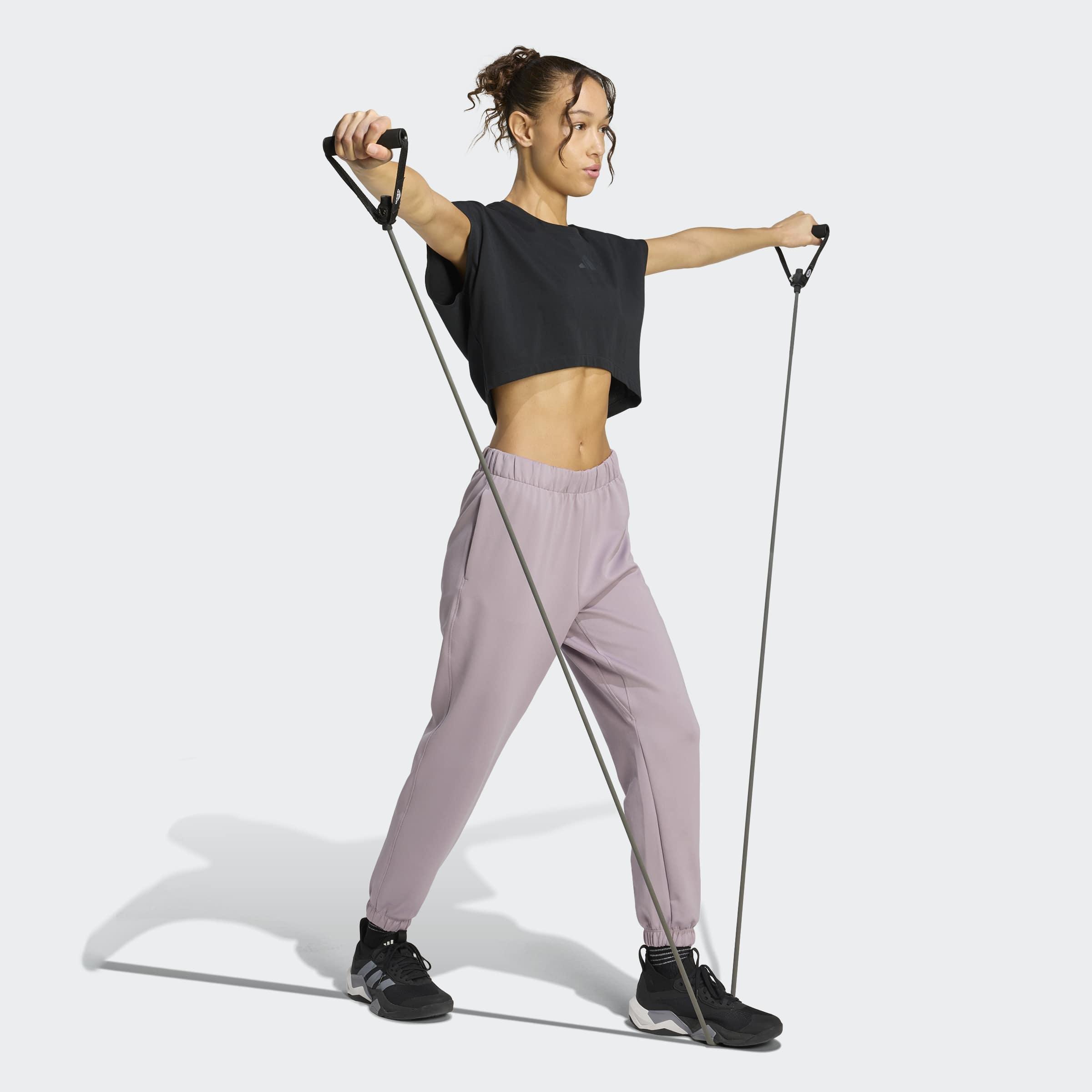 Yoga Essentials Pant With Cuffs, Purple, A701_ONE, large image number 4