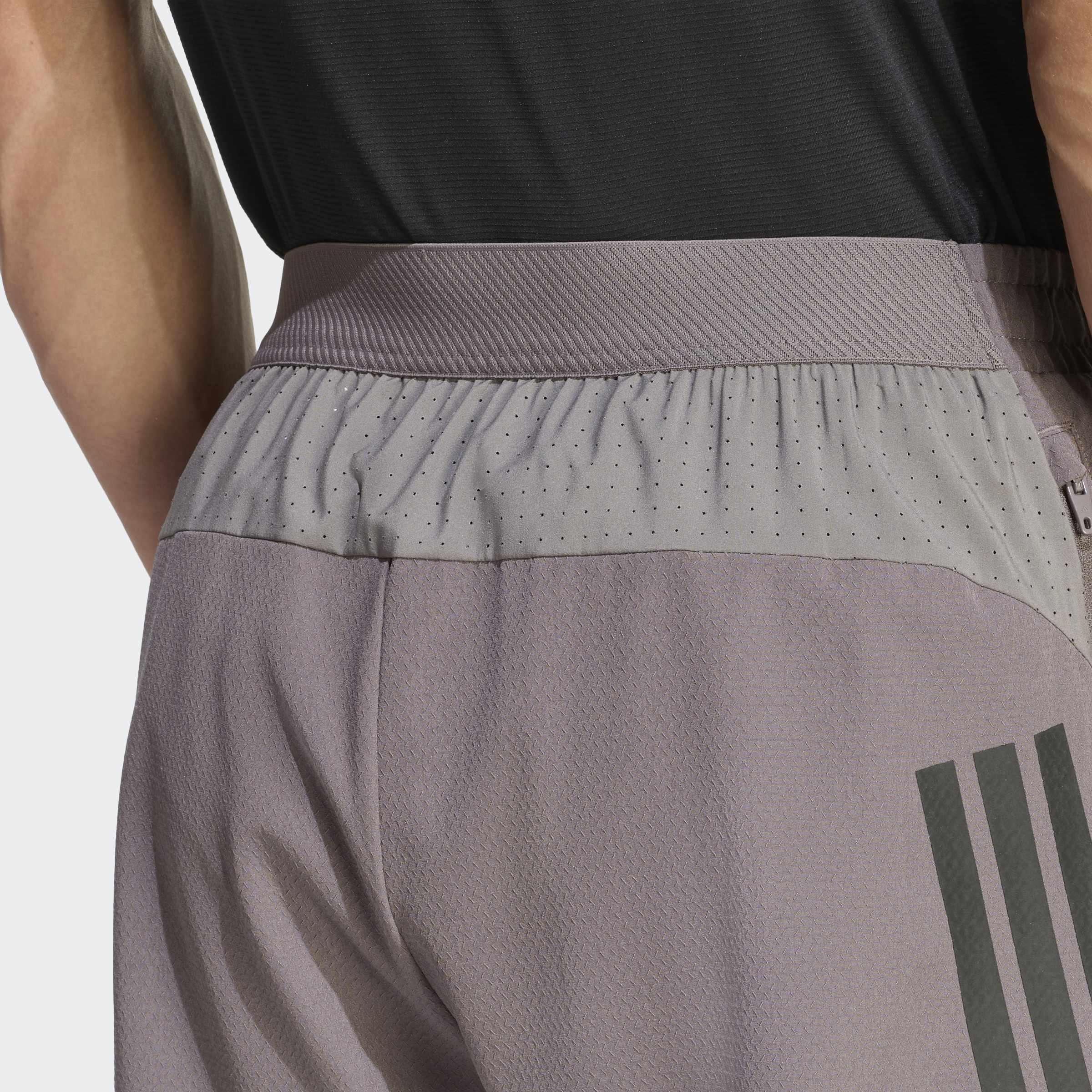D4T Primelift 3 Stripes Shorts, Brown, A701_ONE, large image number 3