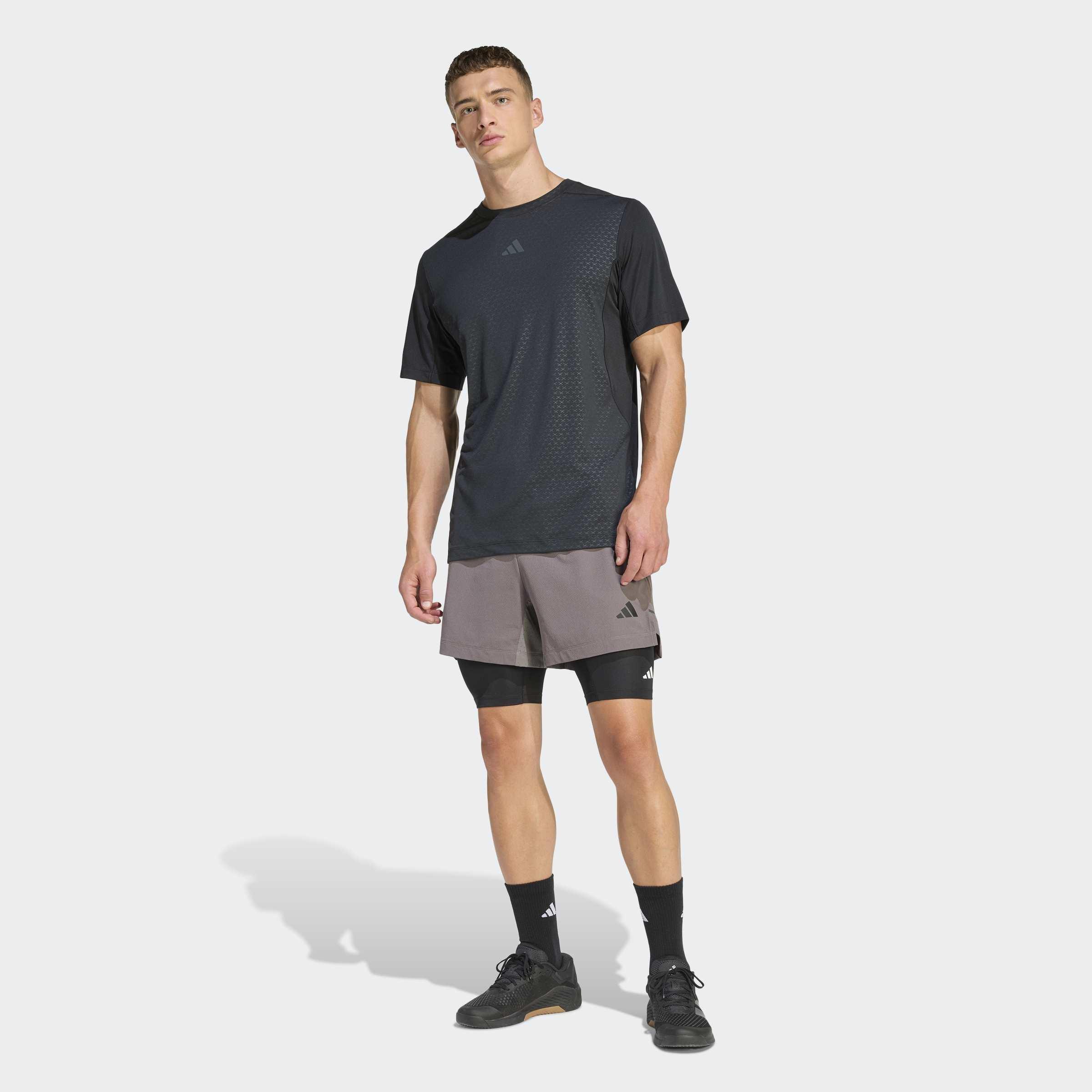 D4T Primelift 3 Stripes Shorts, Brown, A701_ONE, large image number 4