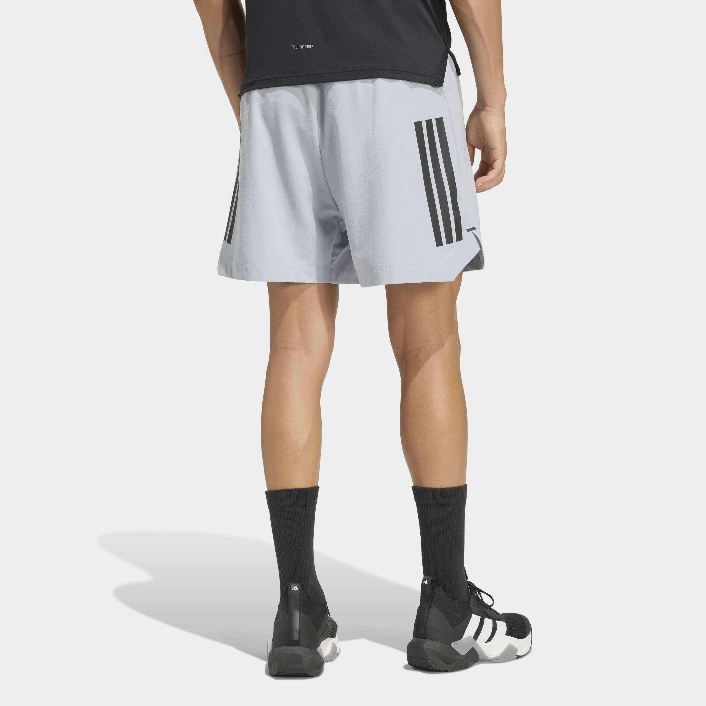 D4T Primelift 3 Stripes Shorts, Grey, A701_ONE, large image number 1