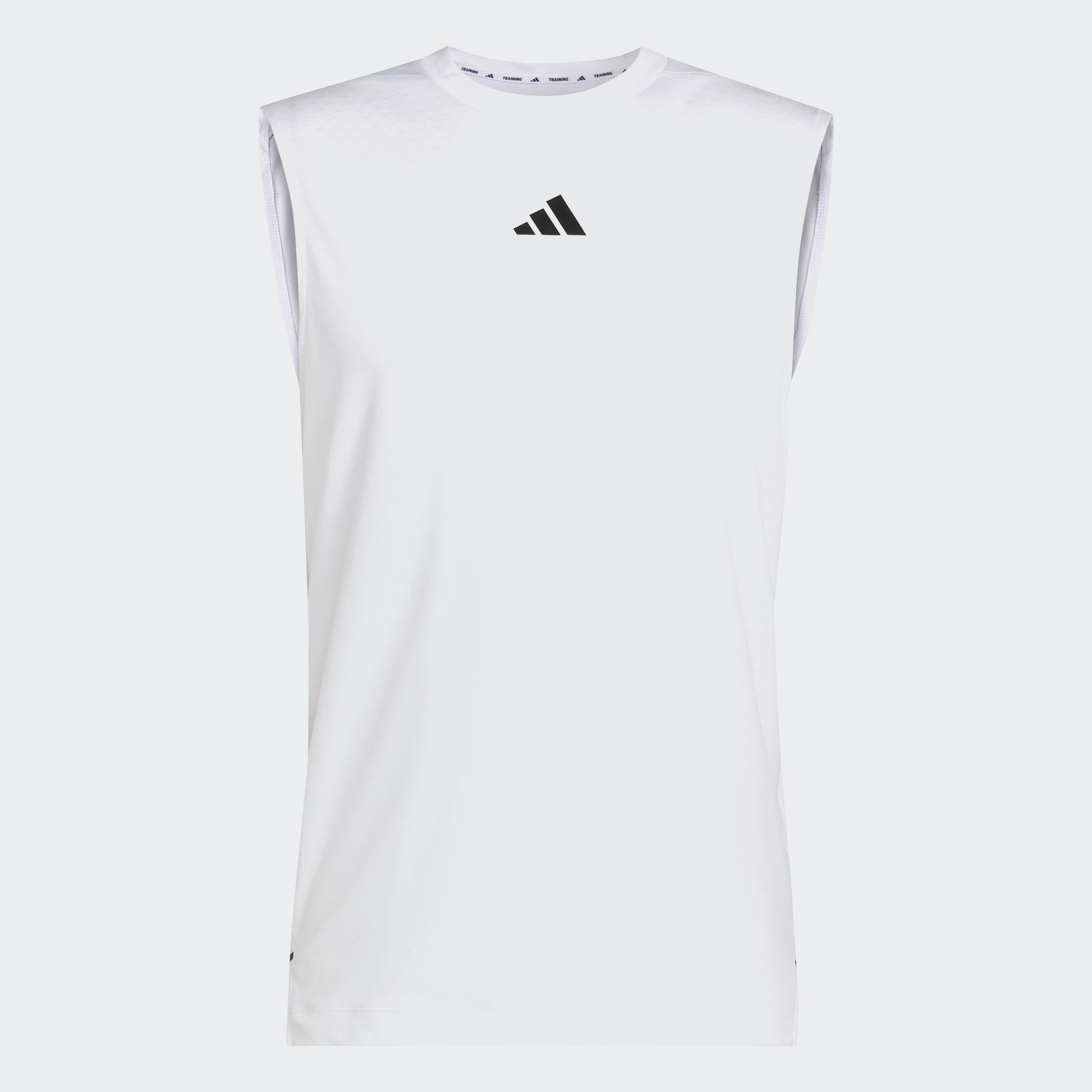 D4T Primelift 3 Stripes Tank Top, White