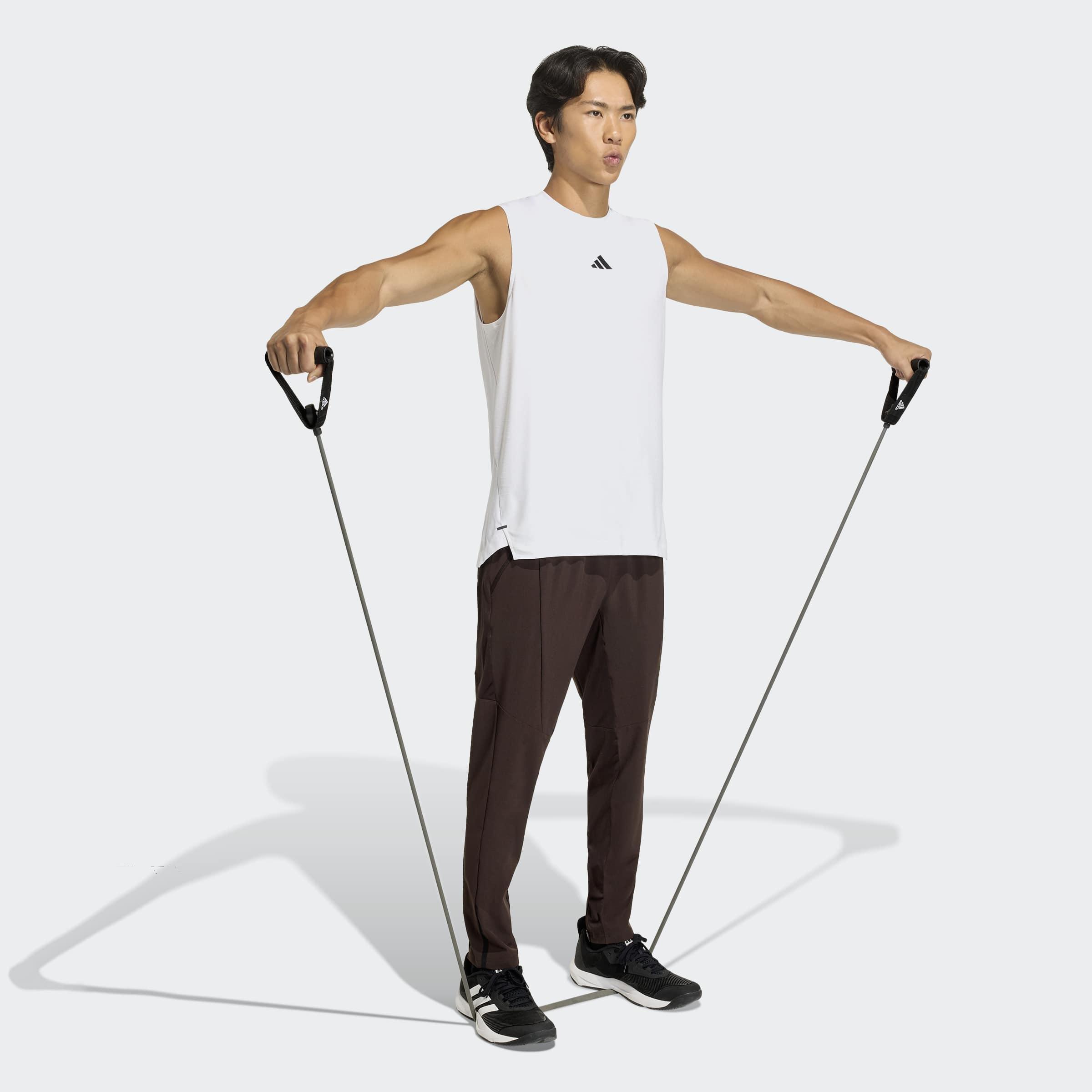 D4T Primelift 3 Stripes Tank Top, White, A701_ONE, large image number 4