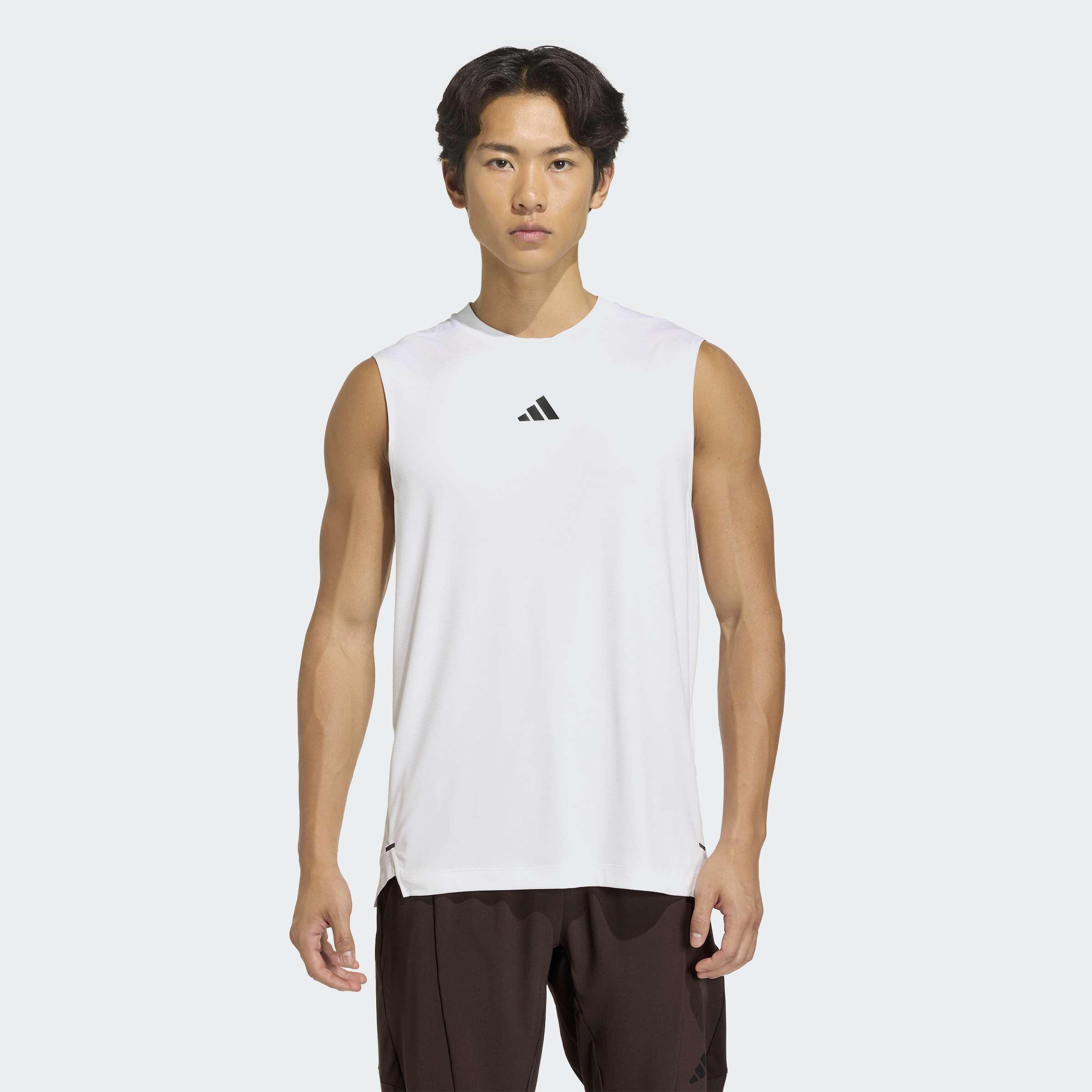 D4T Primelift 3 Stripes Tank Top, White, A701_ONE, large image number 5