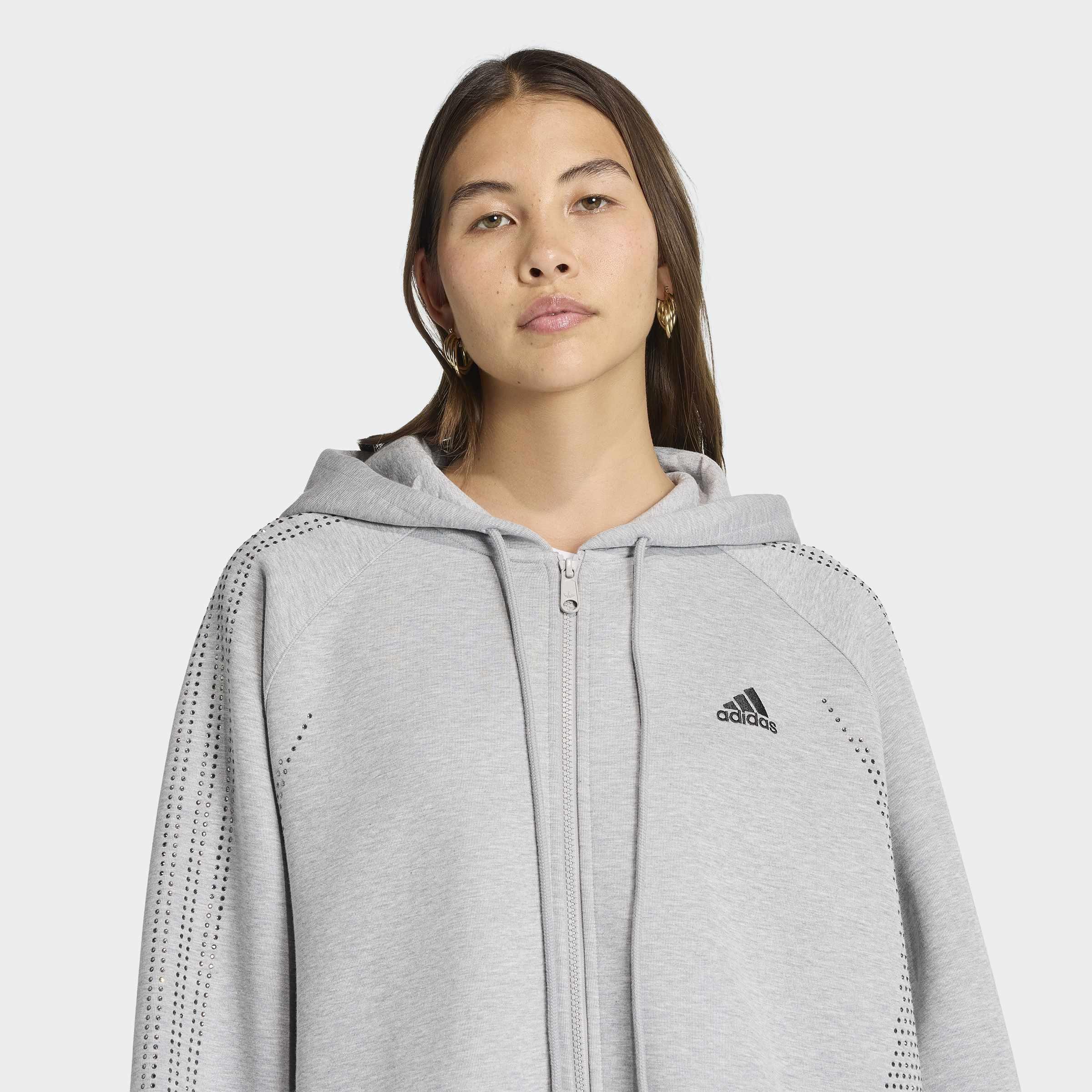 TEAMGEIST RHINESTONE Track Top, Grey, A701_ONE, large image number 2