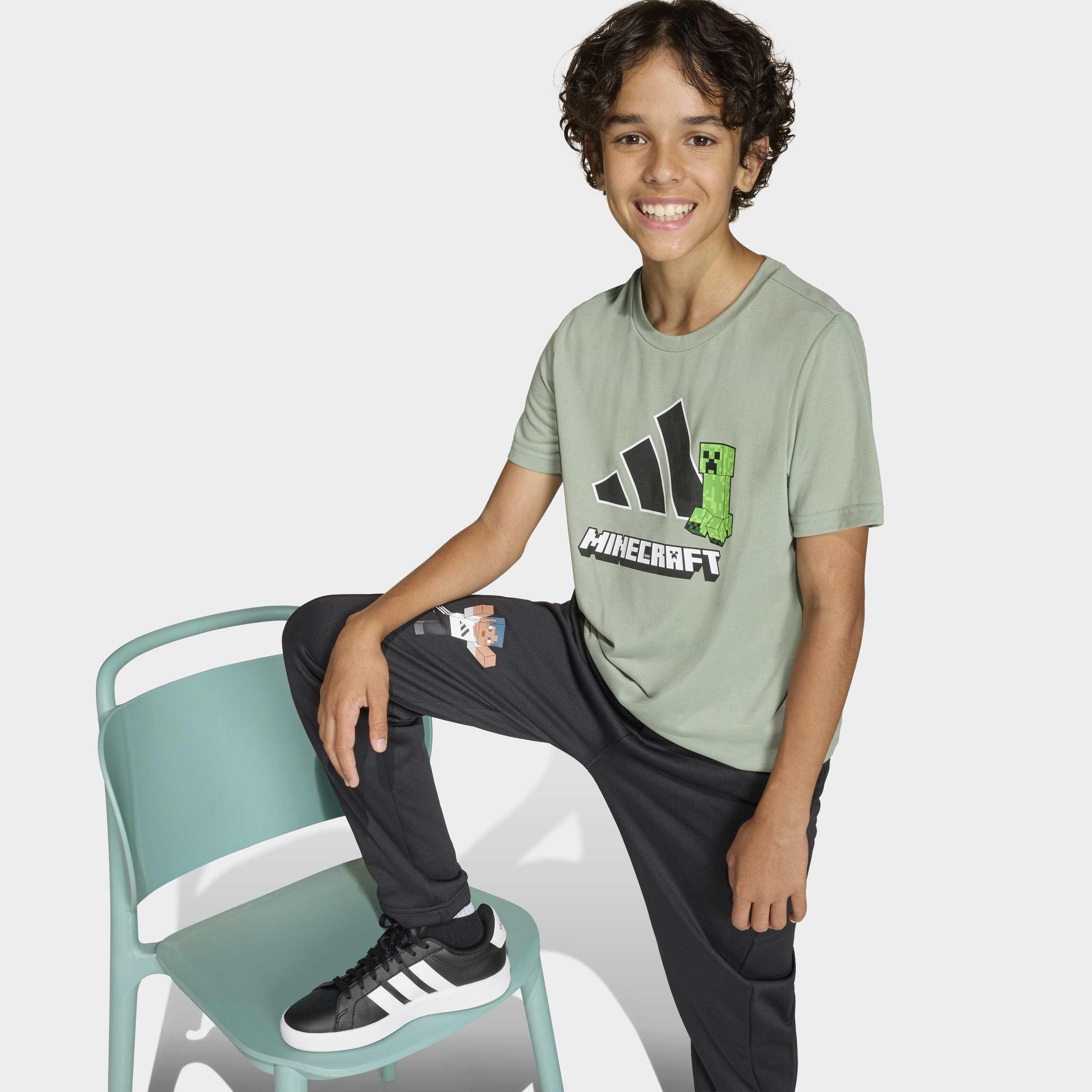 Kids Unisex Adidas Minecraft Training Pant, Black, A701_ONE, large image number 2