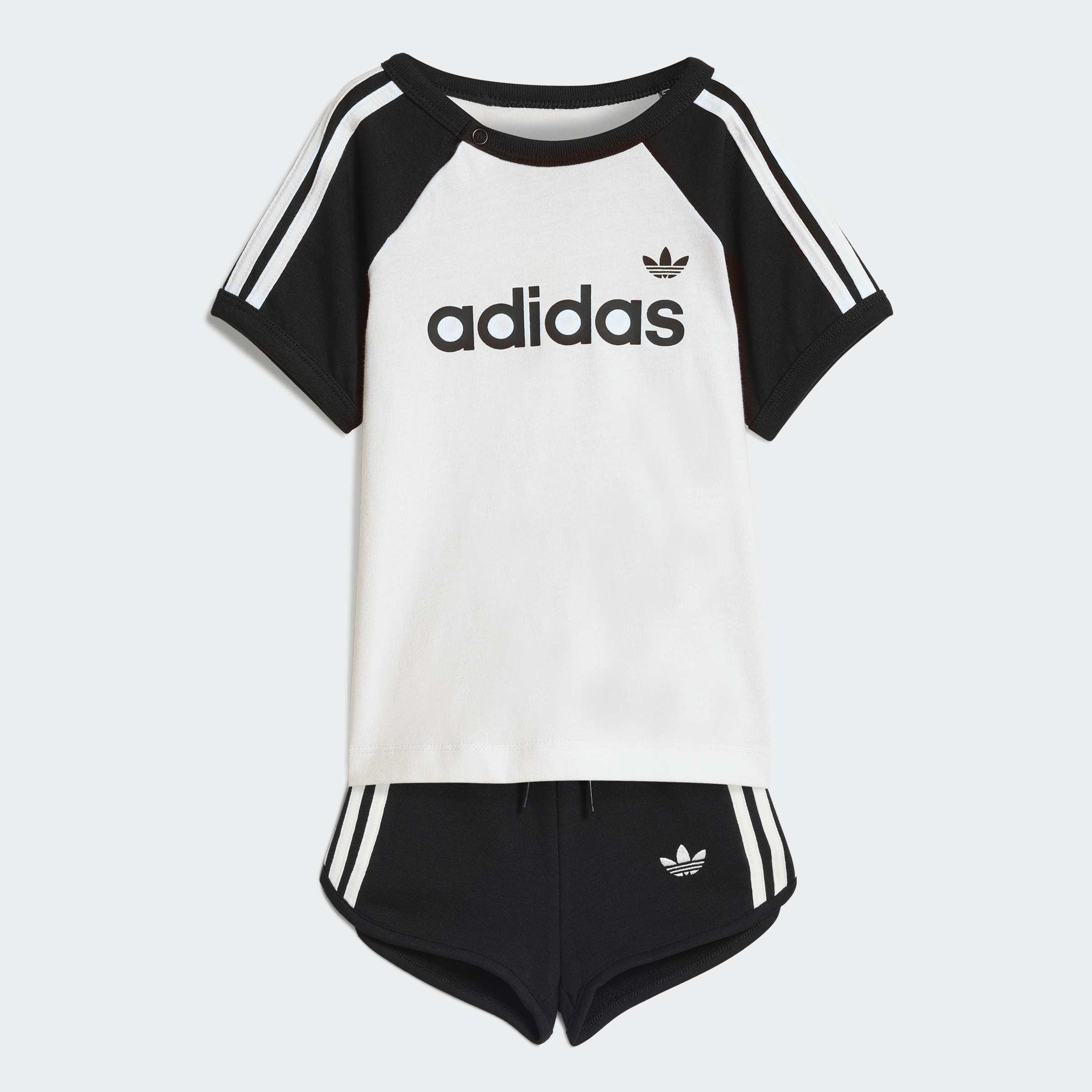 Kids Unisex Sprinter Short Tee Set, White, A701_ONE, large image number 0