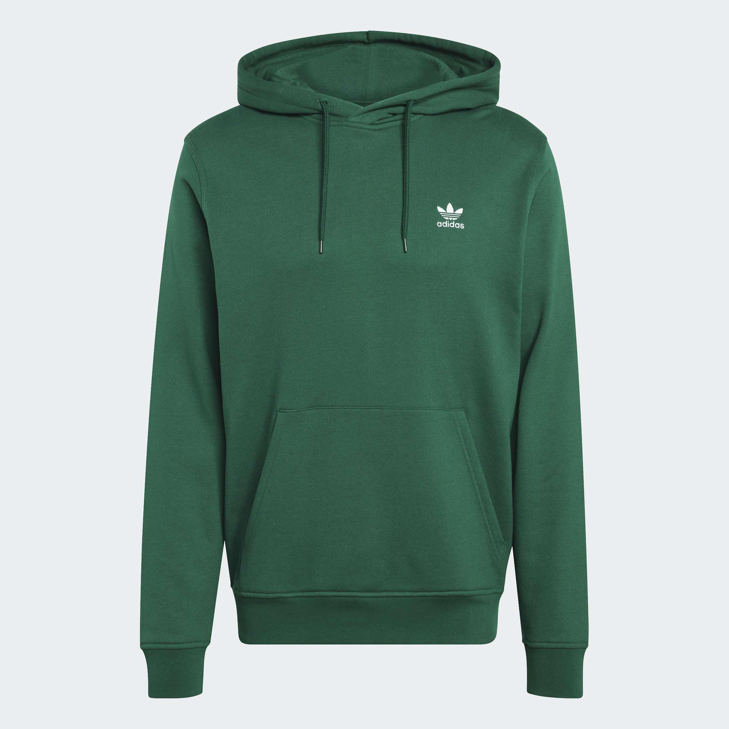 Trefoil Essentials Hoodie French Terry, Green, A701_ONE, large image number 0