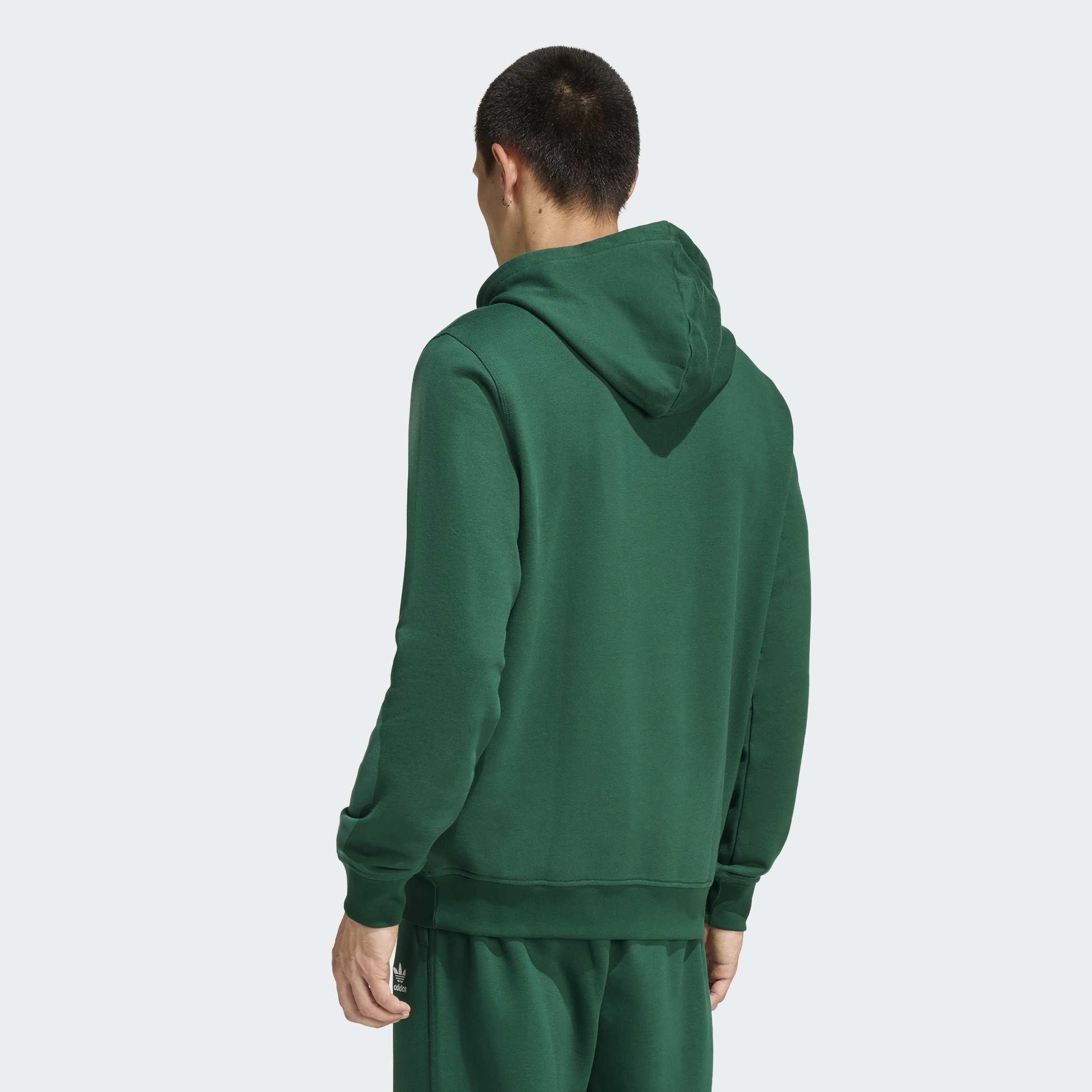 Trefoil Essentials Hoodie French Terry, Green, A701_ONE, medium