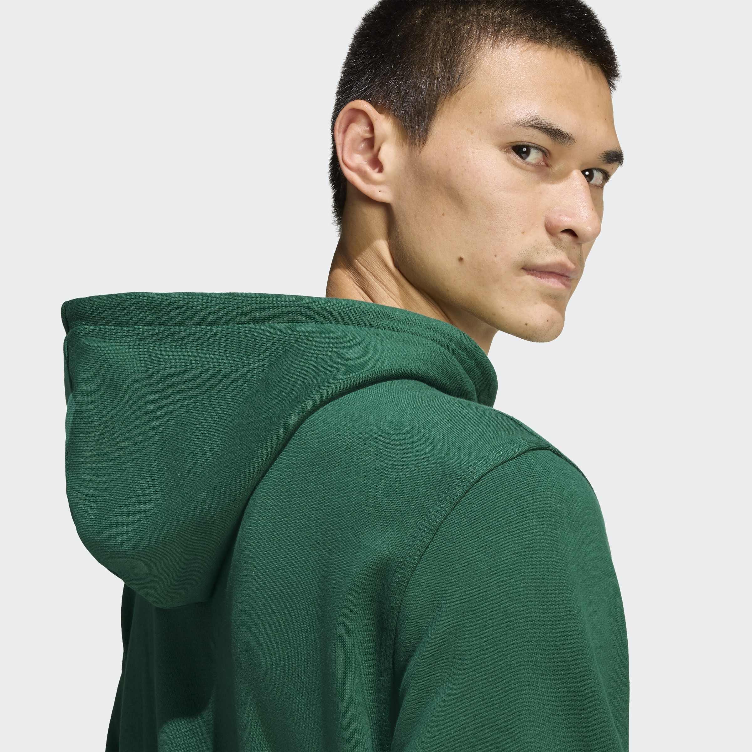 Trefoil Essentials Hoodie French Terry, Green, A701_ONE, medium