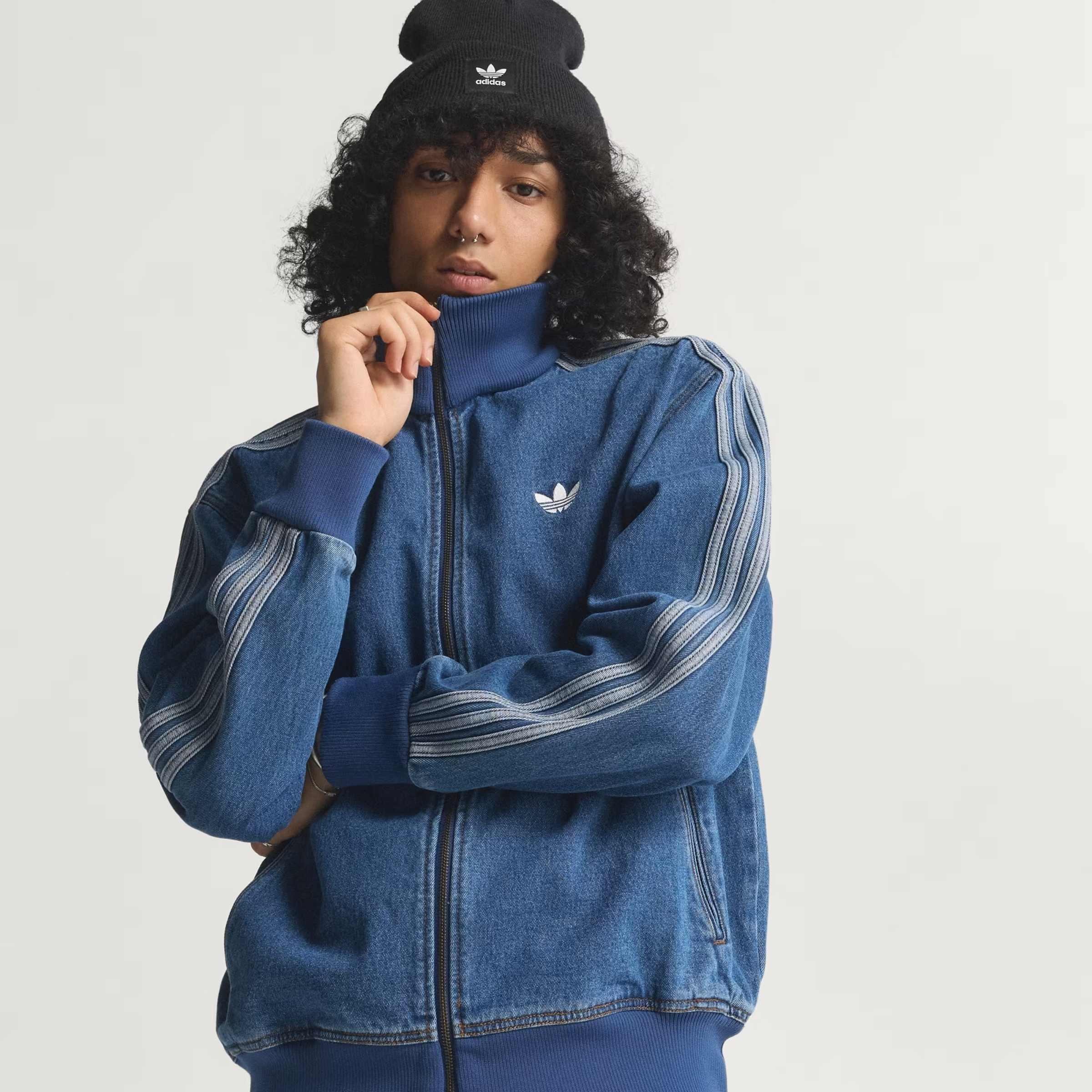 adicolor Denim Firebird Track Top, Blue, A701_ONE, medium