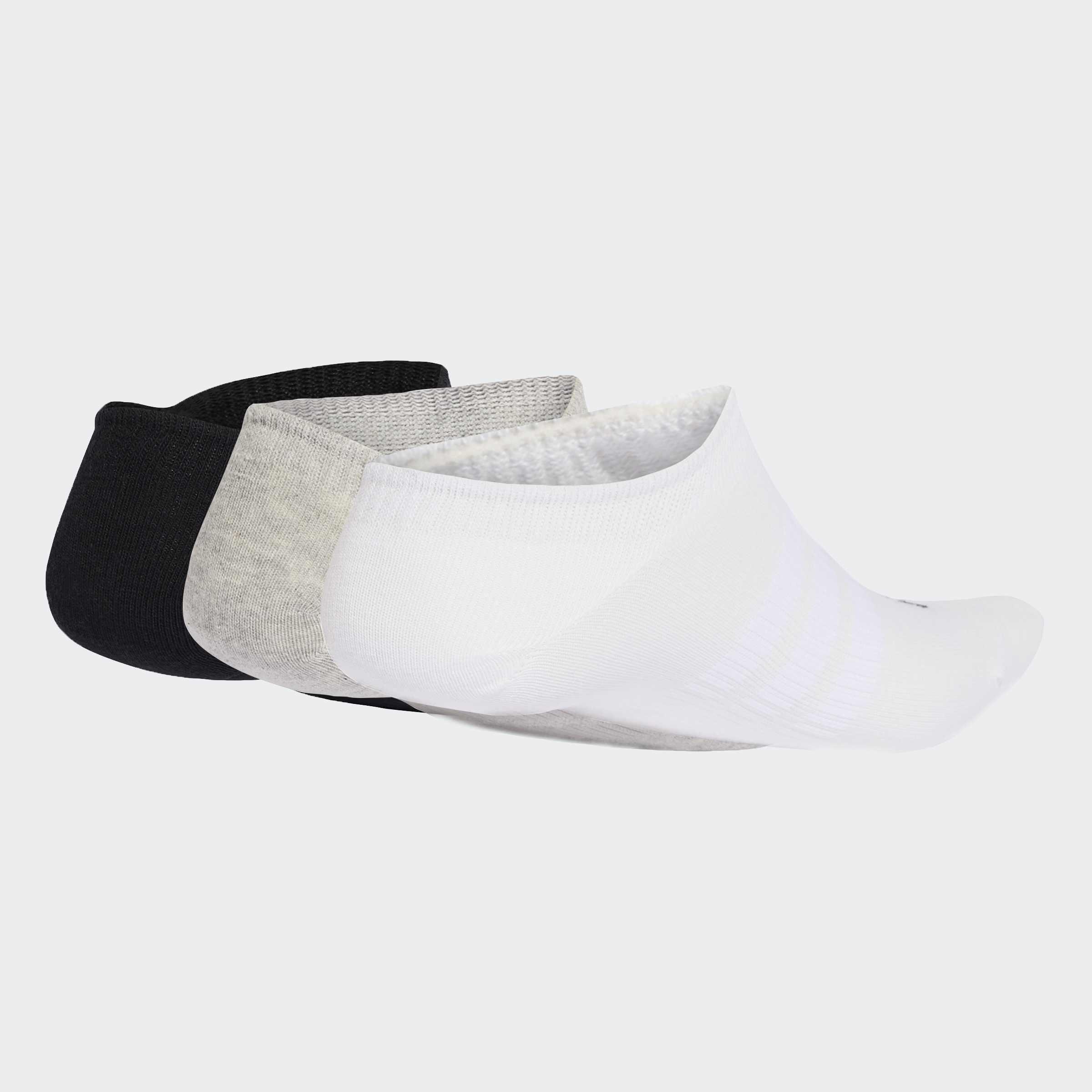 Unisex Thin&Light Sportswear No Show Socks - 3 Pair Pack, Multicolour, A701_ONE, medium