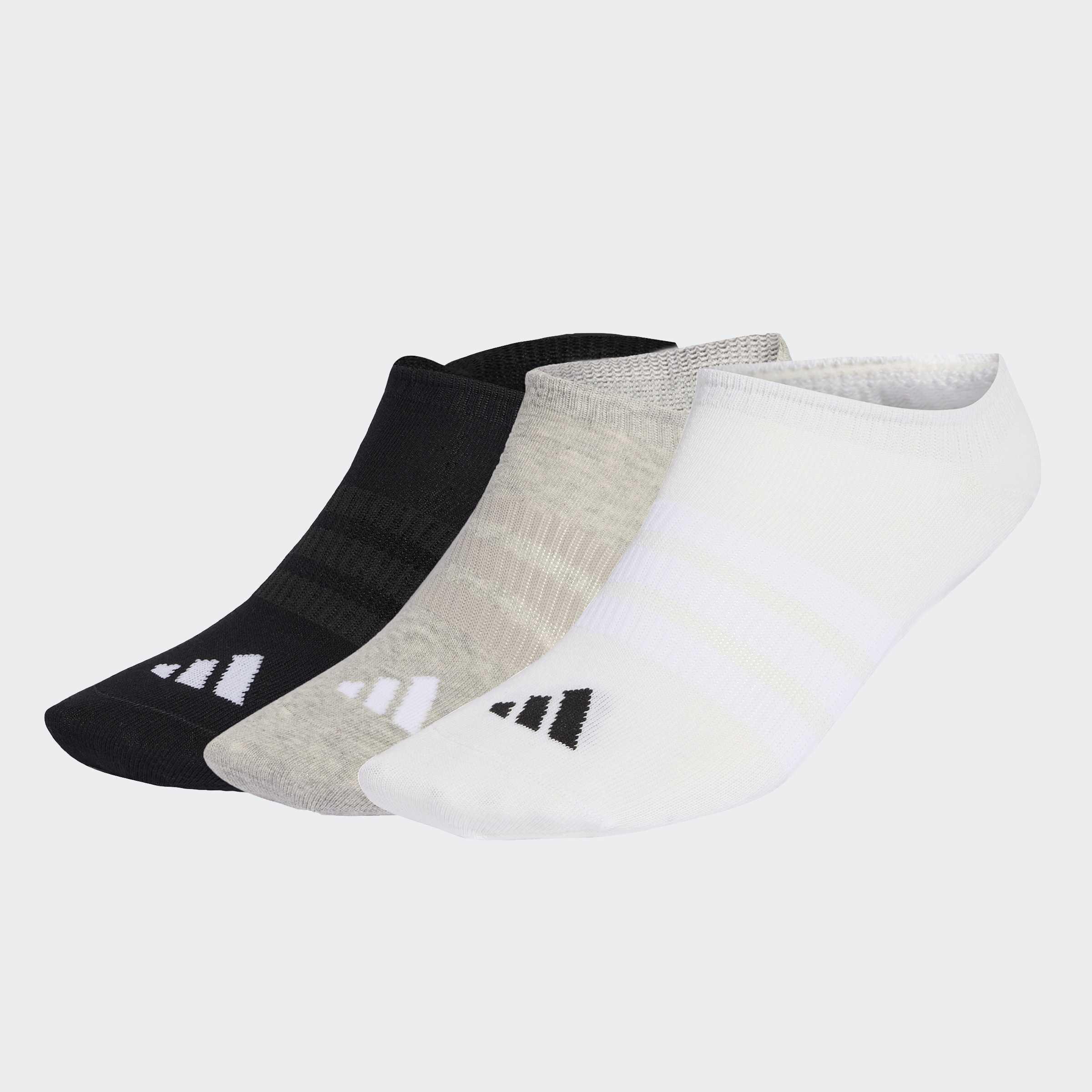 Unisex Thin&Light Sportswear No Show Socks - 3 Pair Pack, Multicolour, A701_ONE, large image number 4