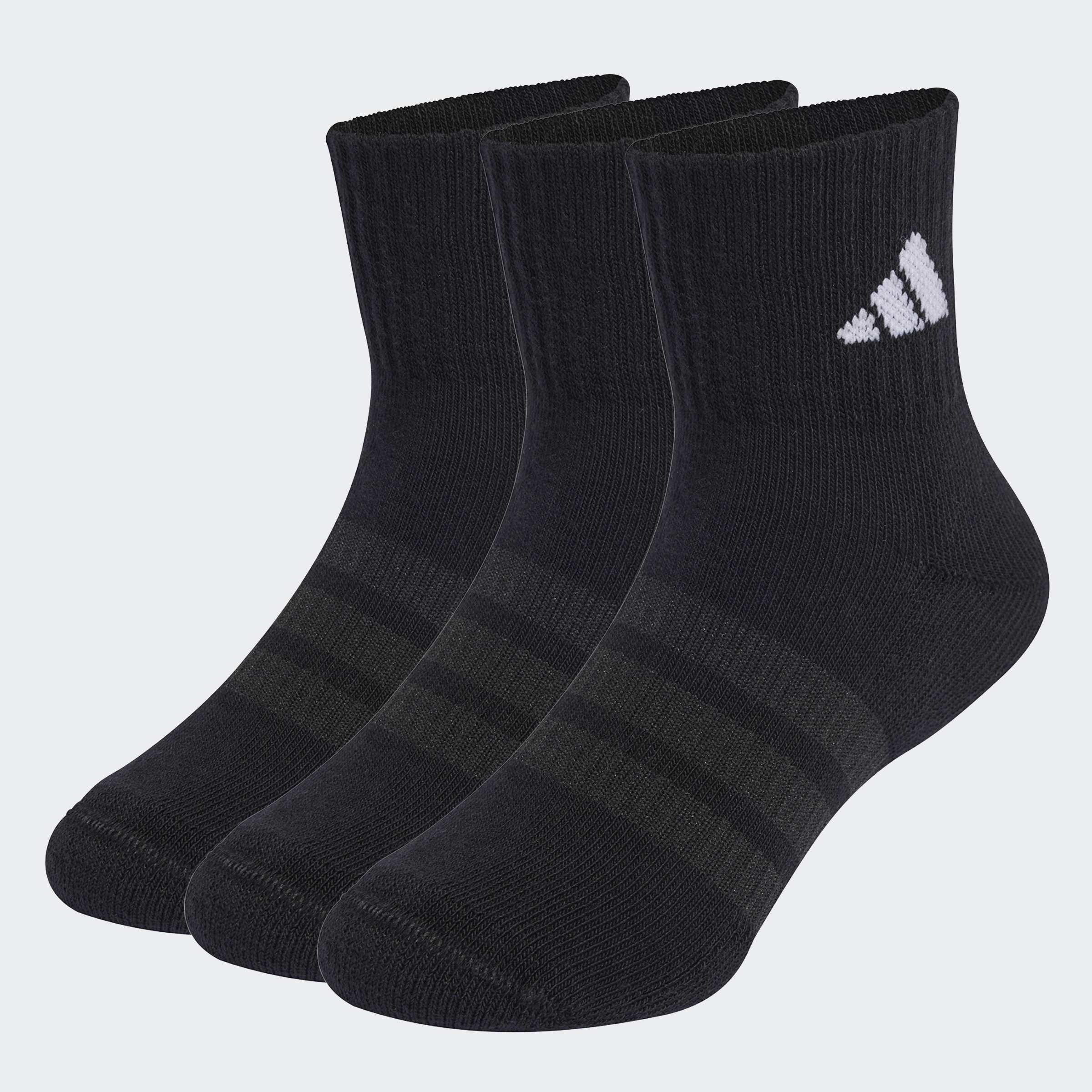 Kids Unisex Cushioned Sportswear Ankle Socks 3 Pair Pack, Black