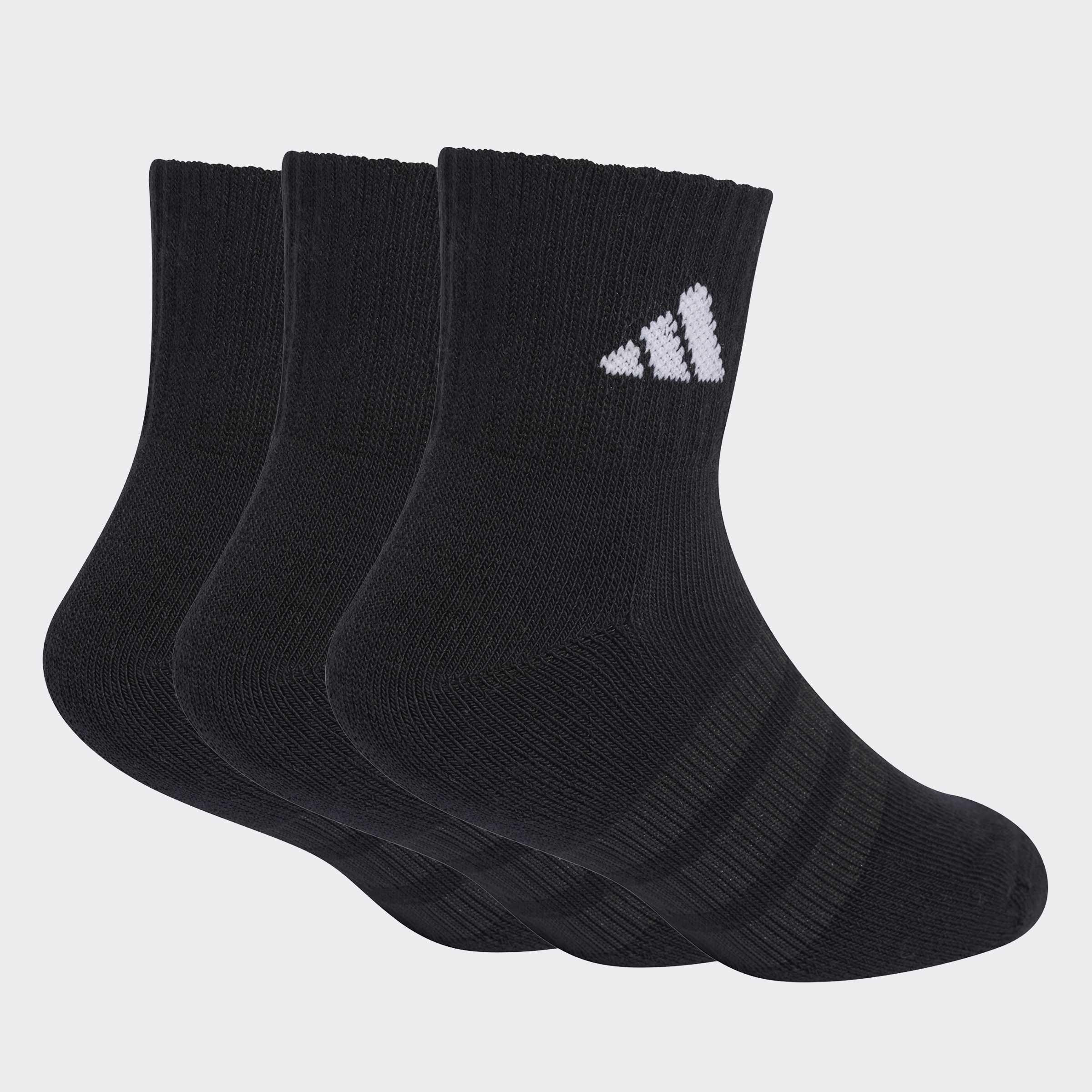Kids Unisex Cushioned Sportswear Ankle Socks 3 Pair Pack, Black