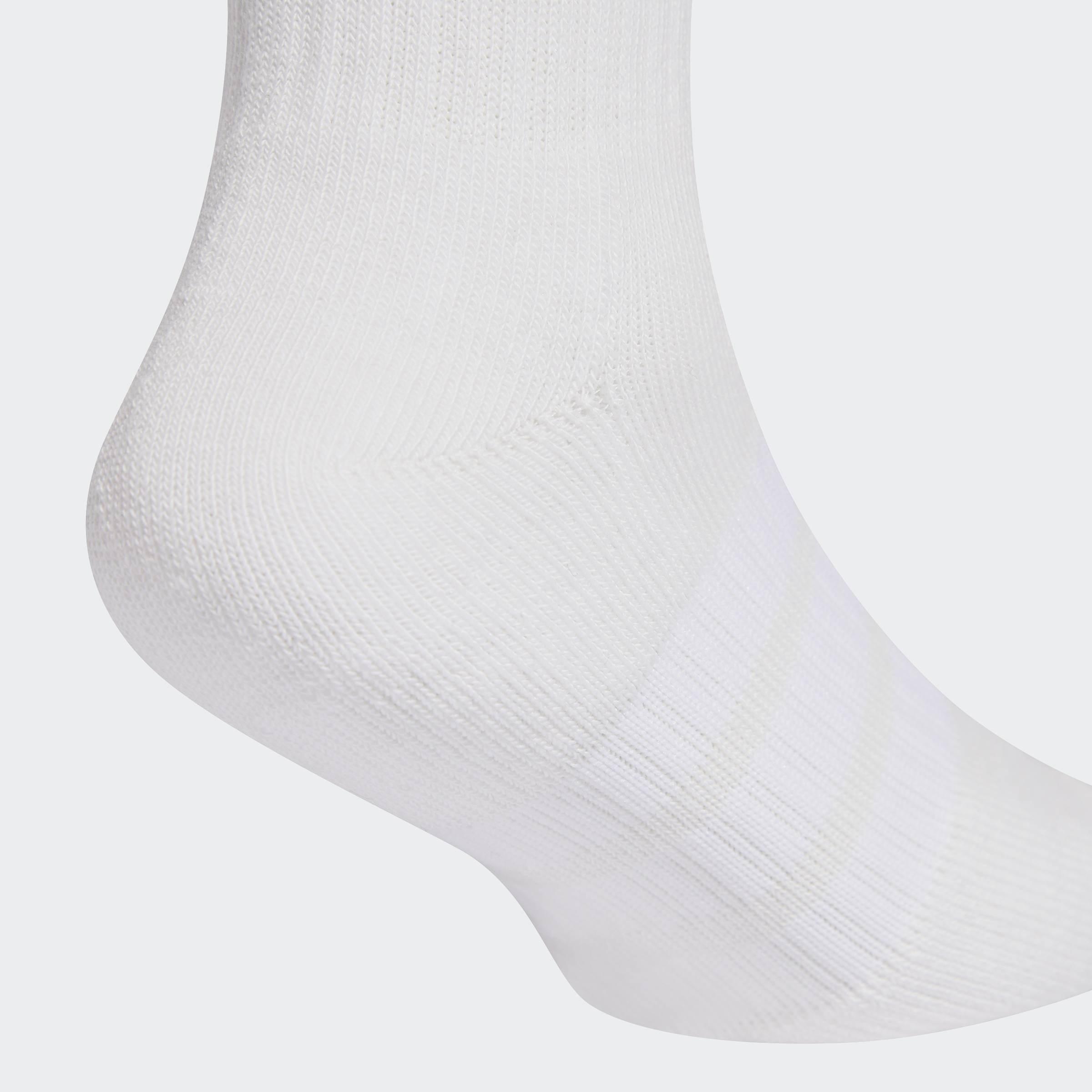 Kids Unisex Cushioned Sportswear Crew Socks 3 Pair Pack, White