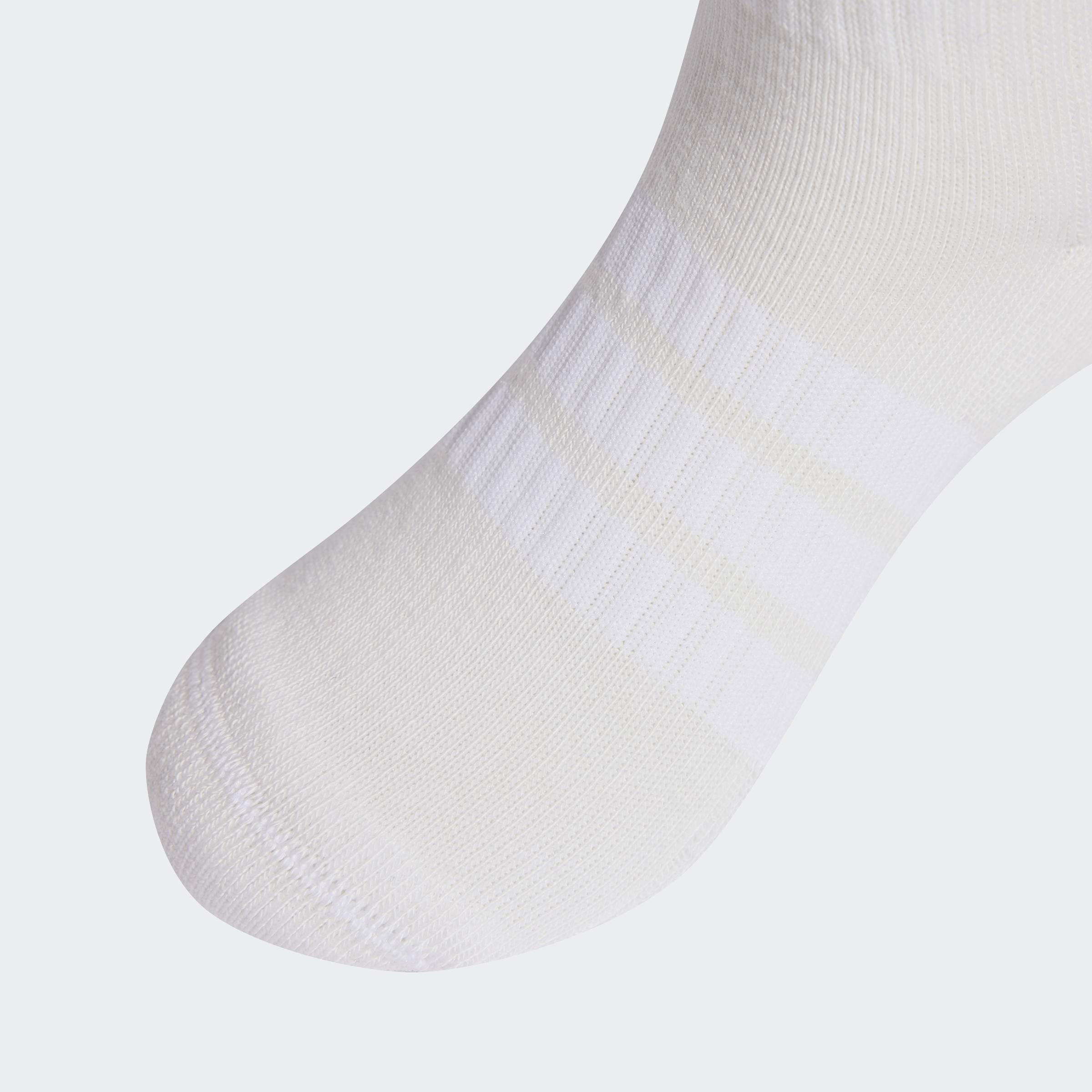 Kids Unisex Cushioned Sportswear Crew Socks 3 Pair Pack, White, A701_ONE, large image number 2