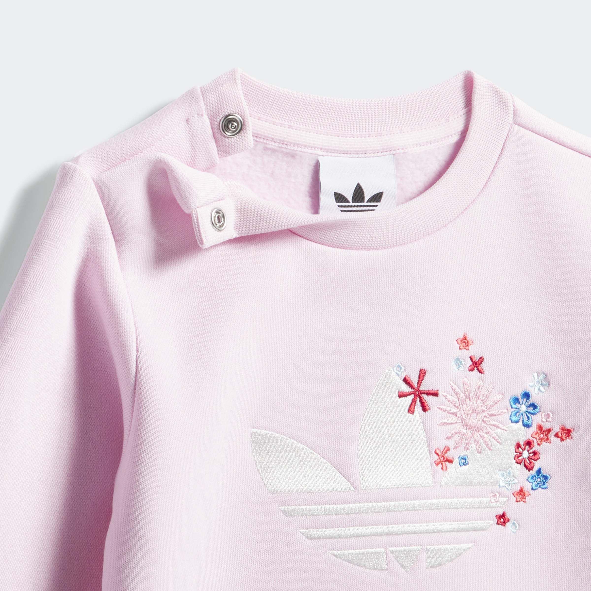 Kids Adidas Originals X Liberty London Crew Set, Pink, A701_ONE, large image number 5