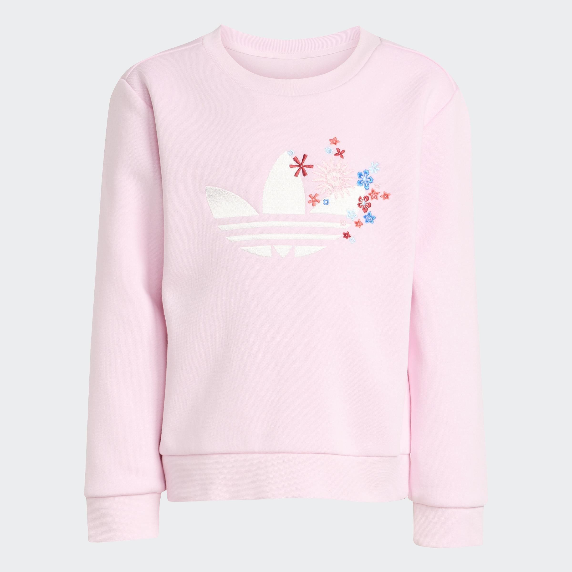 Kids Adidas Originals X Liberty London Crew Set, Pink, A701_ONE, large image number 4