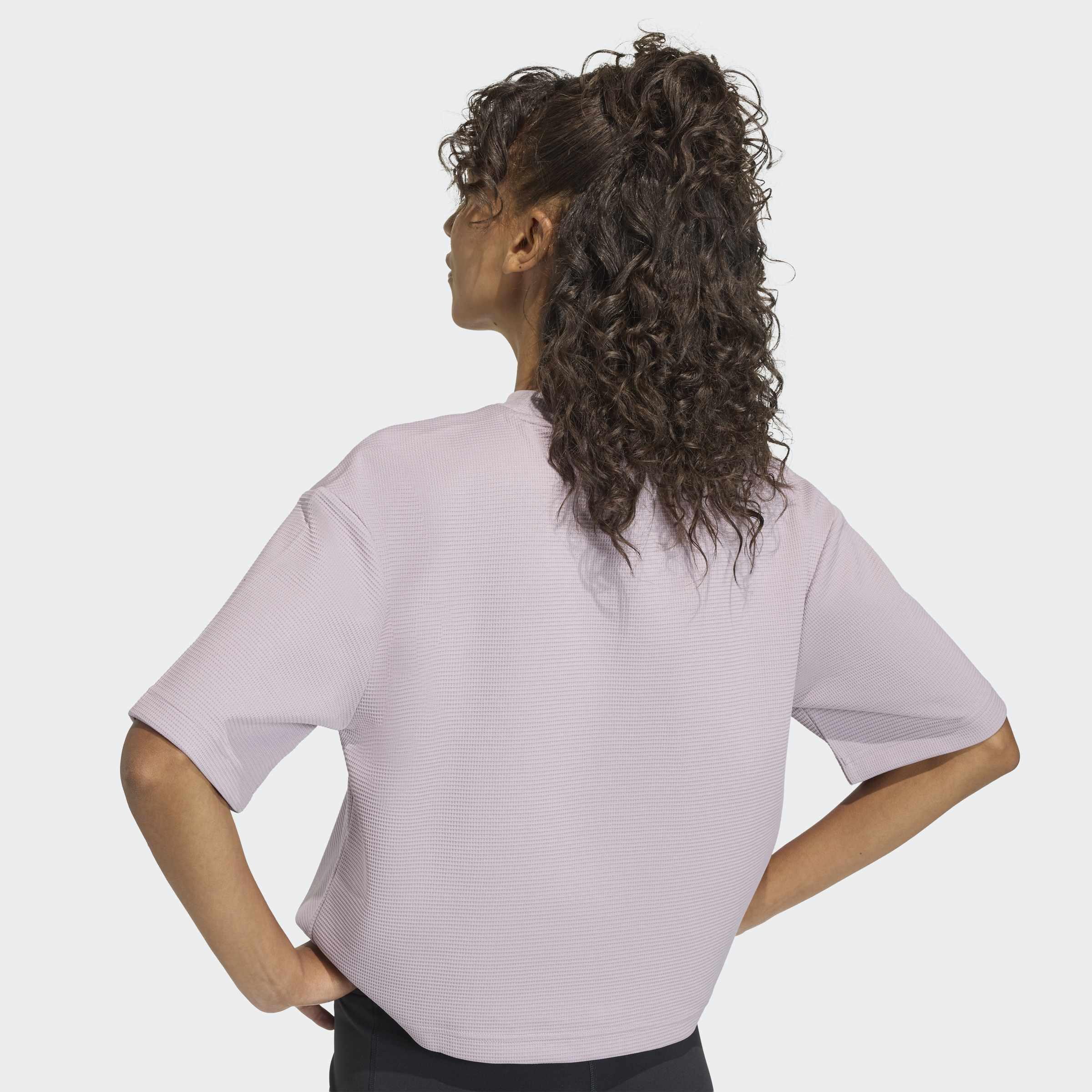 Yoga Motion Waffle T-Shirt, Purple, A701_ONE, large image number 2