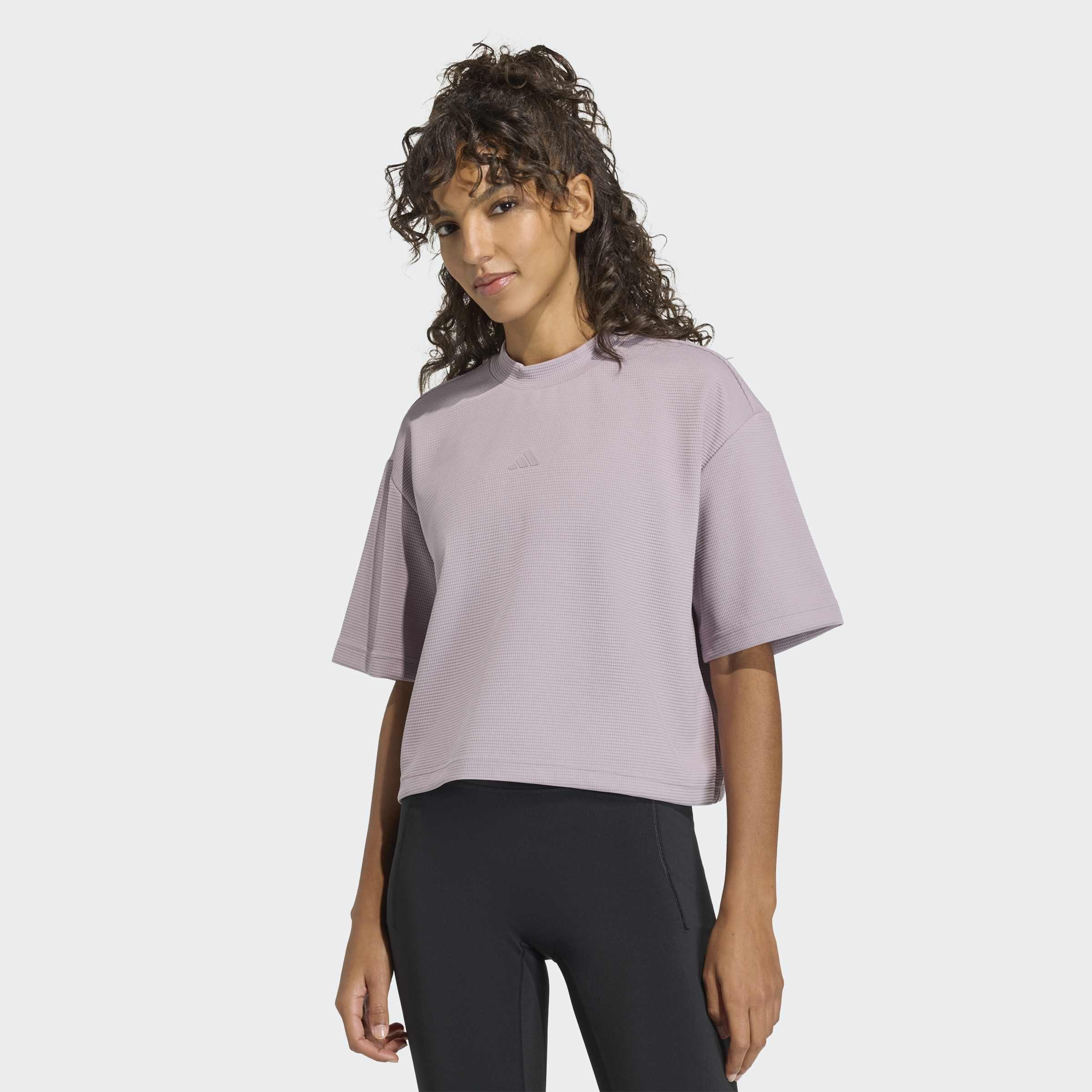 Yoga Motion Waffle T-Shirt, Purple, A701_ONE, large image number 4