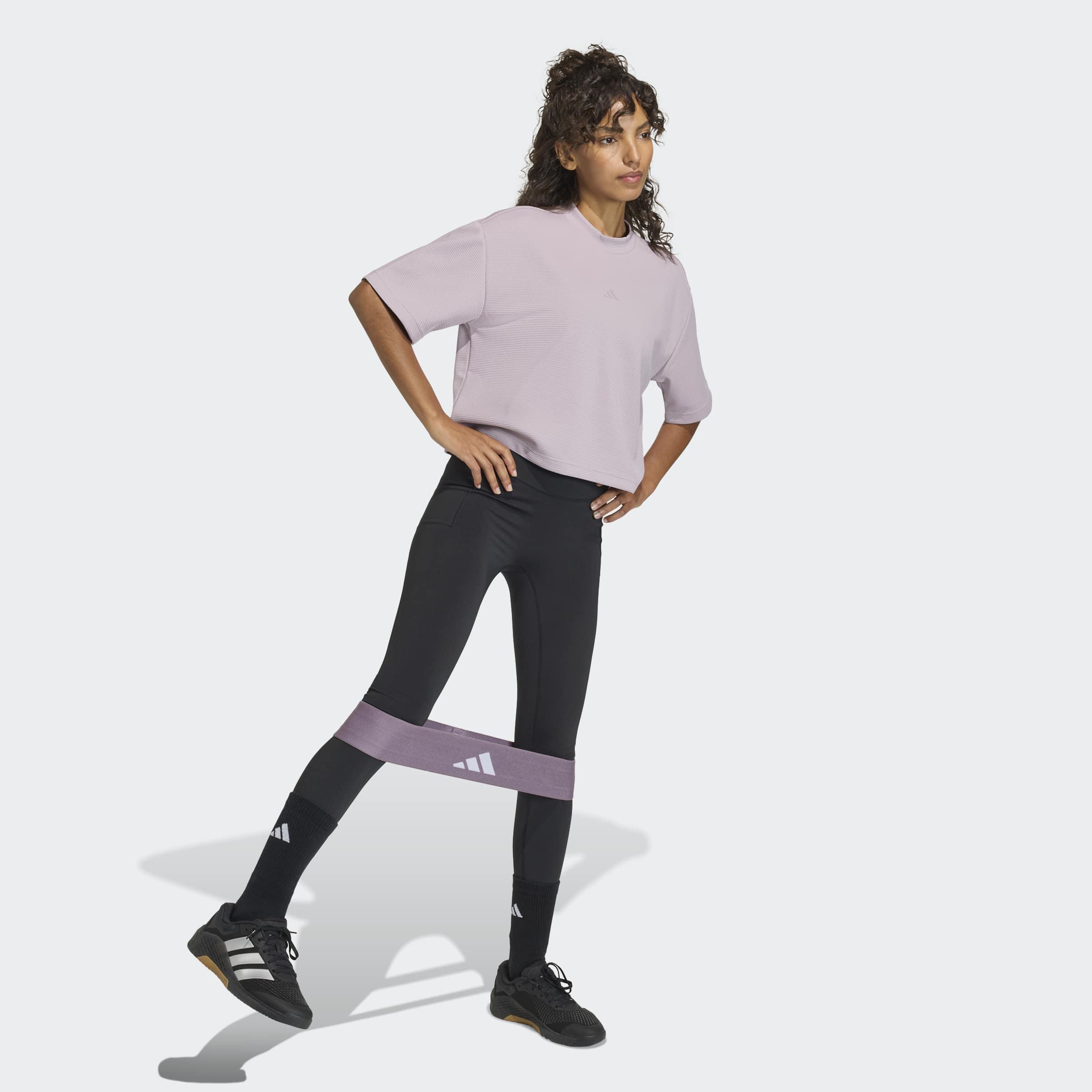 Yoga Motion Waffle T-Shirt, Purple, A701_ONE, large image number 5