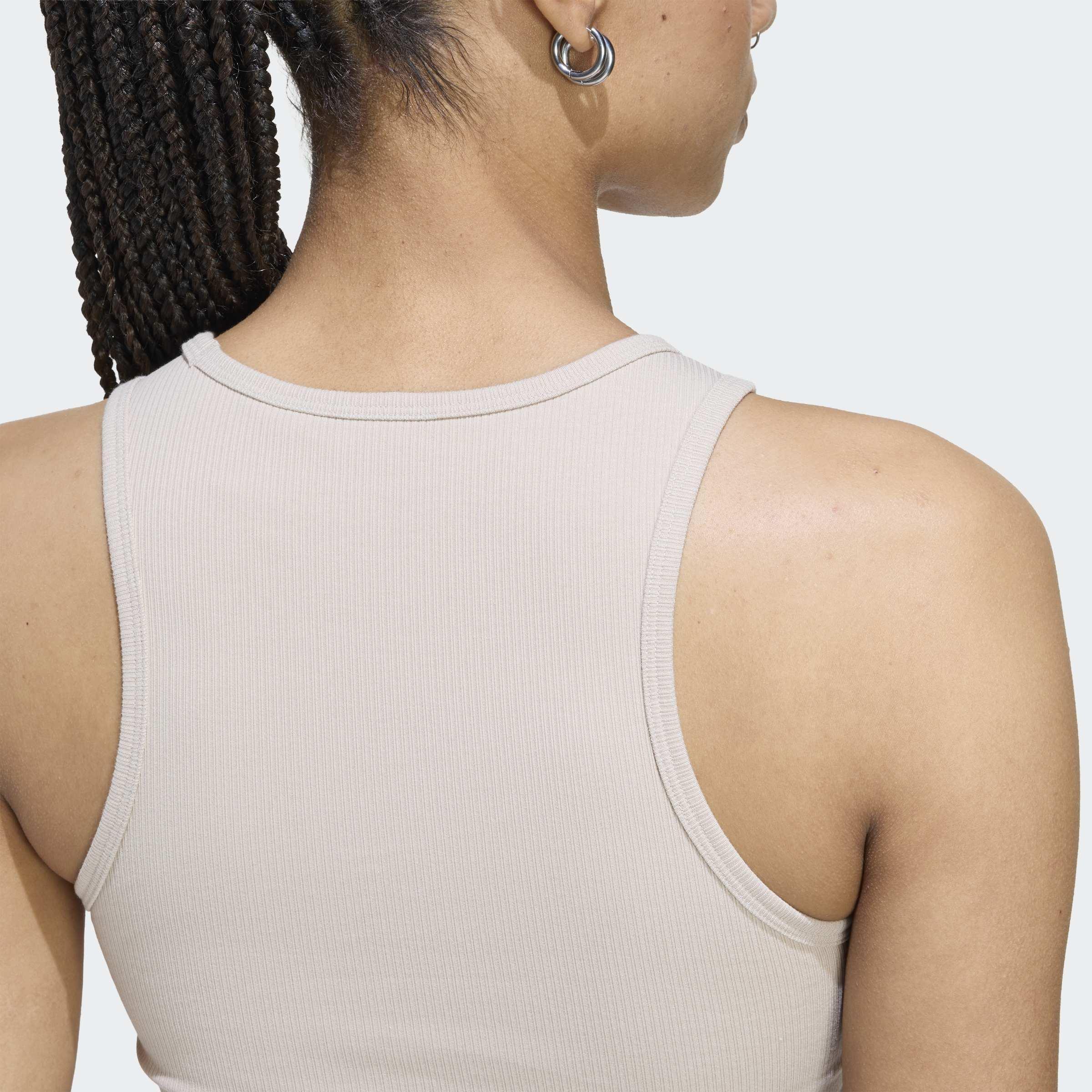 Essentials Ribbed Tank Top, Beige, A701_ONE, large image number 2