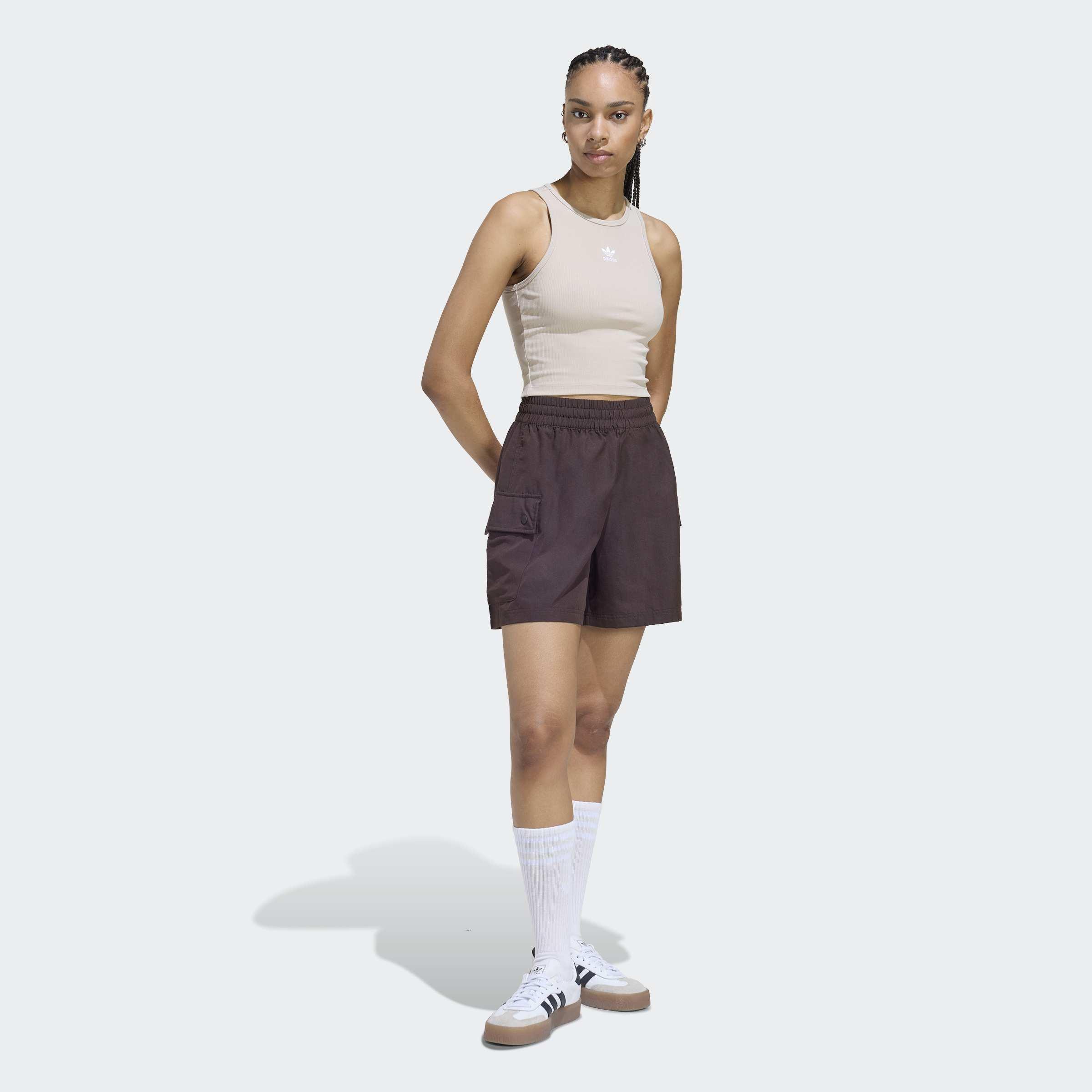 Essentials Ribbed Tank Top, Beige, A701_ONE, large image number 4