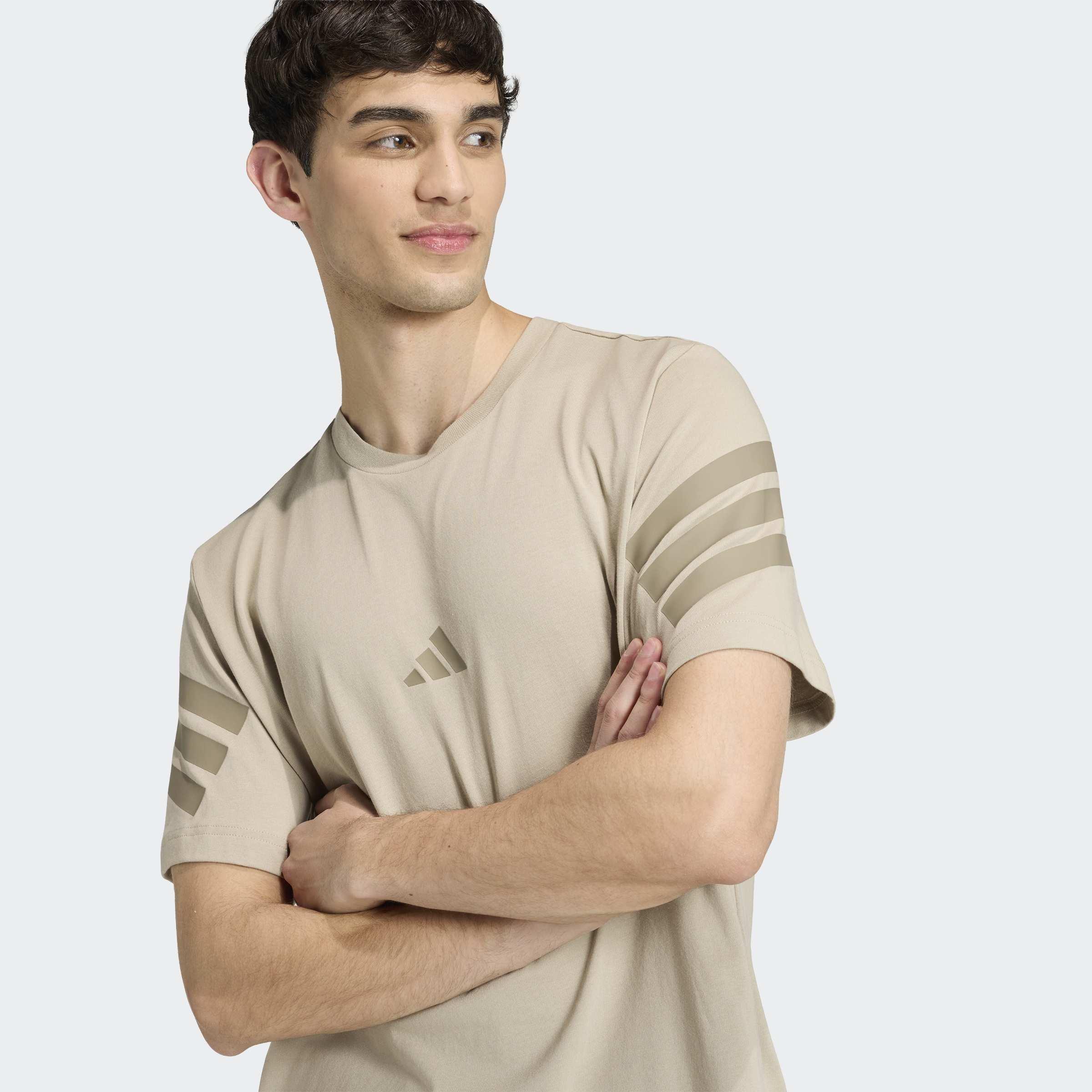 Future Icons 3-Stripes T-Shirt, Brown, A701_ONE, large image number 3