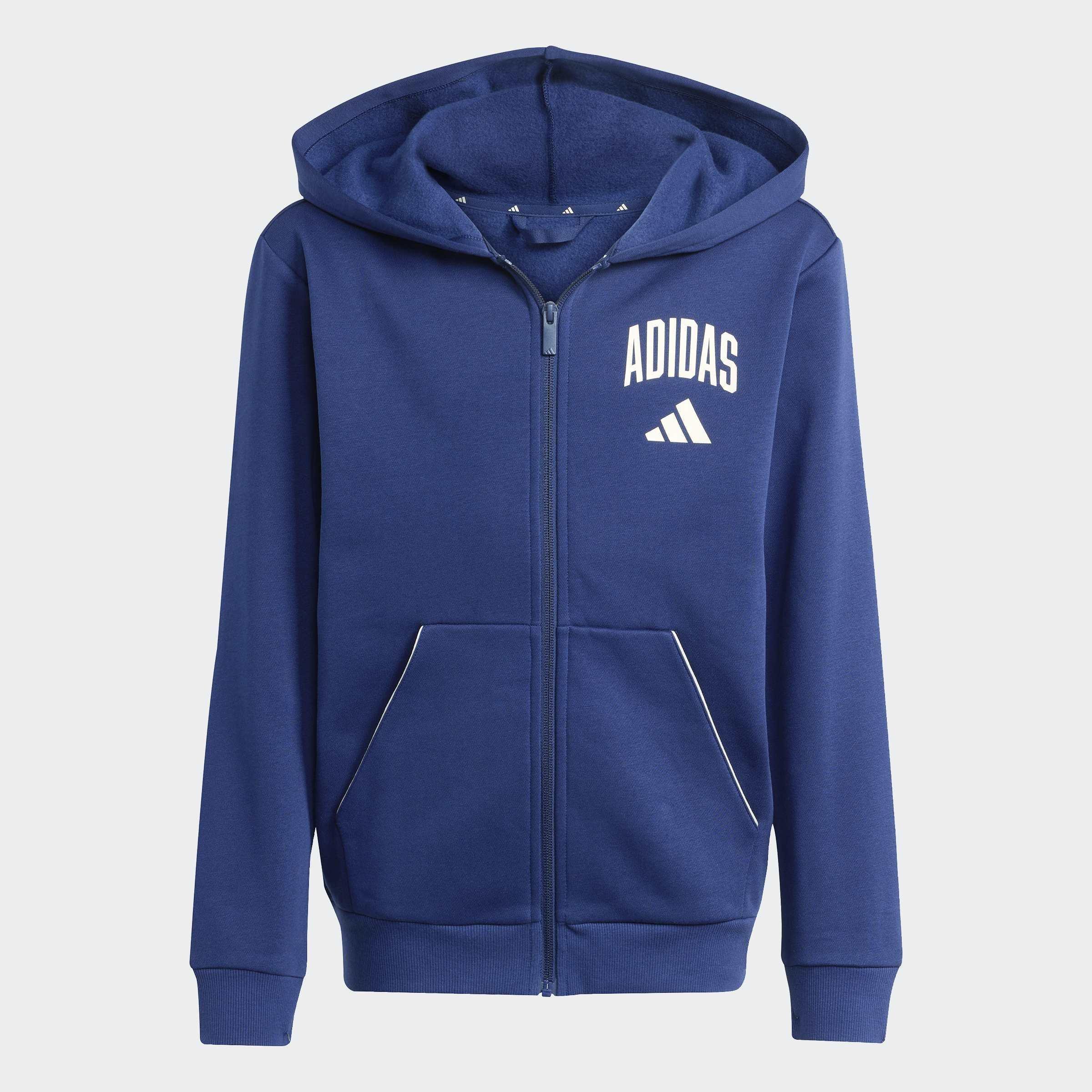 Kids Unisex Seasonals Collegiate Typography Hoody, Blue, A701_ONE, medium