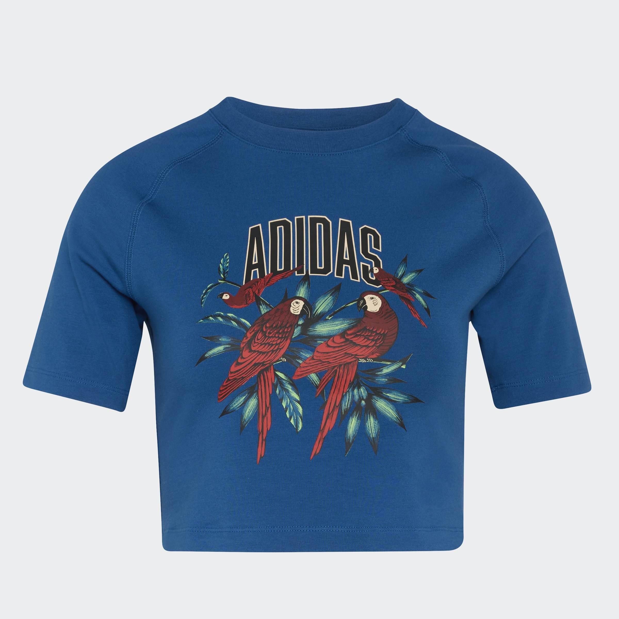 adidas X Farm Rio Graphic T-Shirt Cropped, Blue